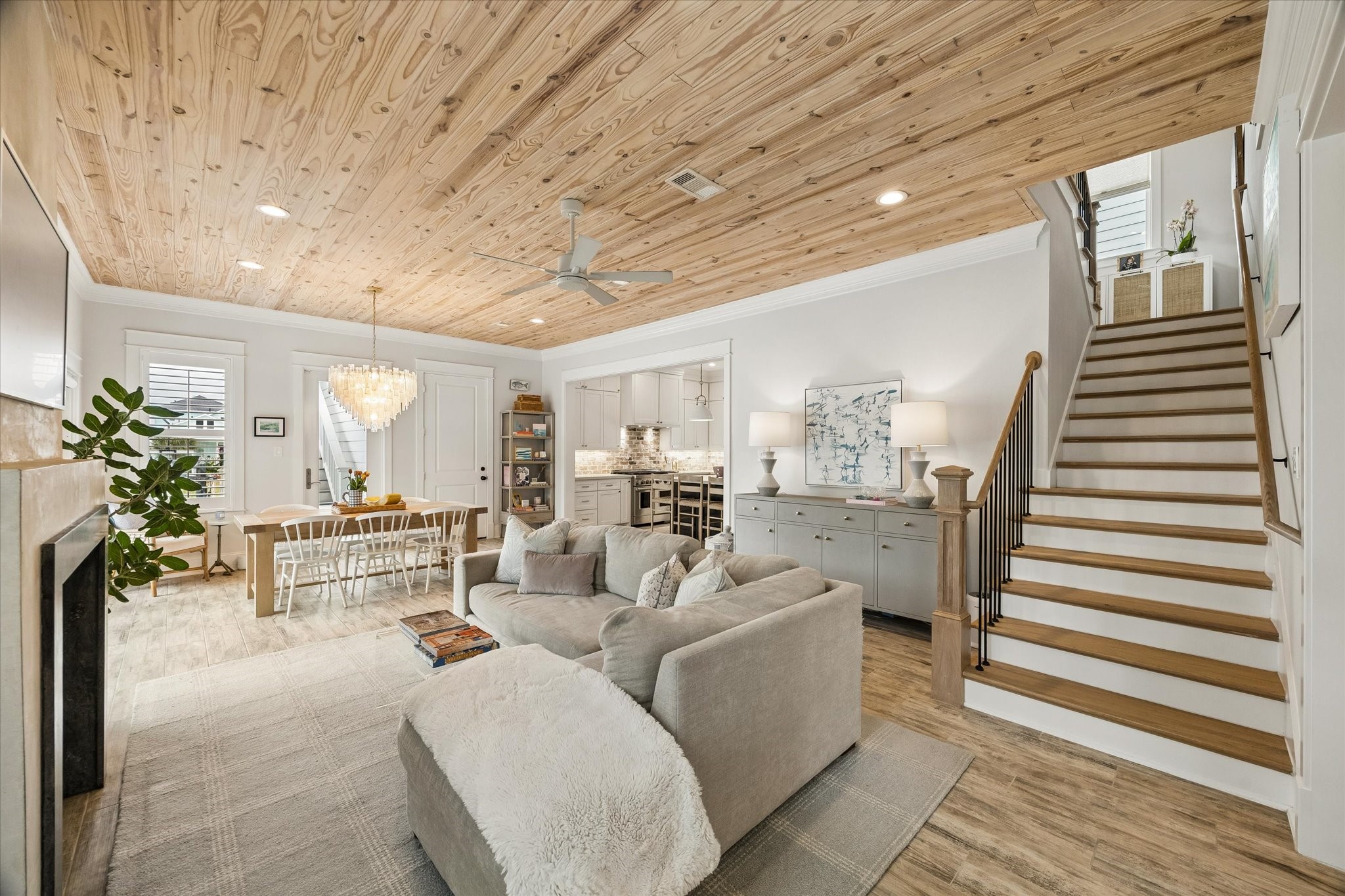 To the second floor of this classic coastal Residence