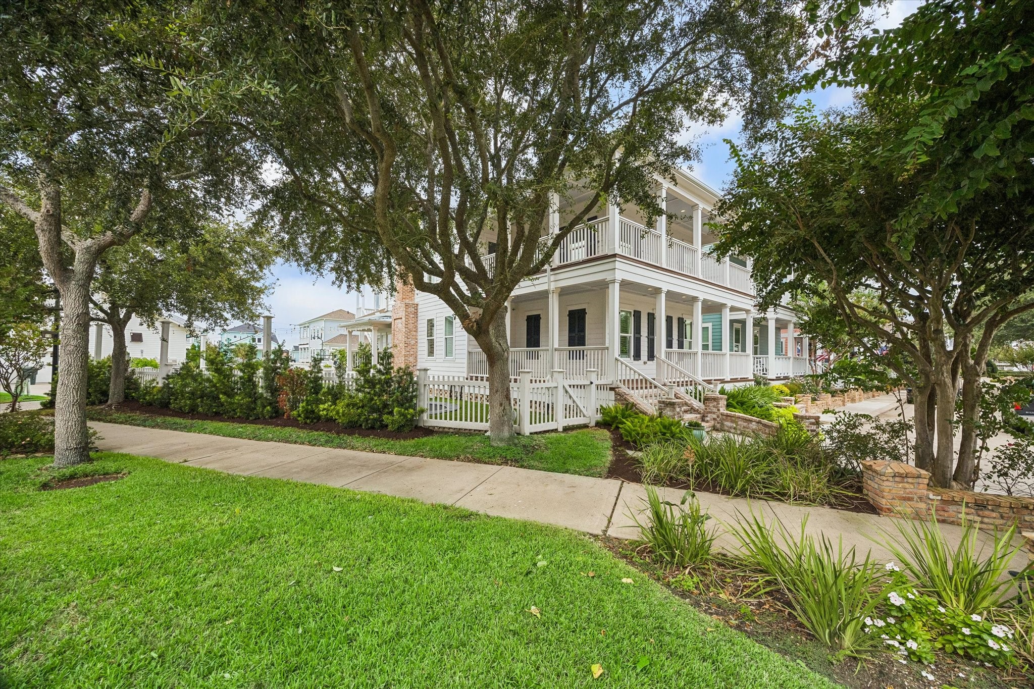 Corner lot. Surrounded by mature trees.