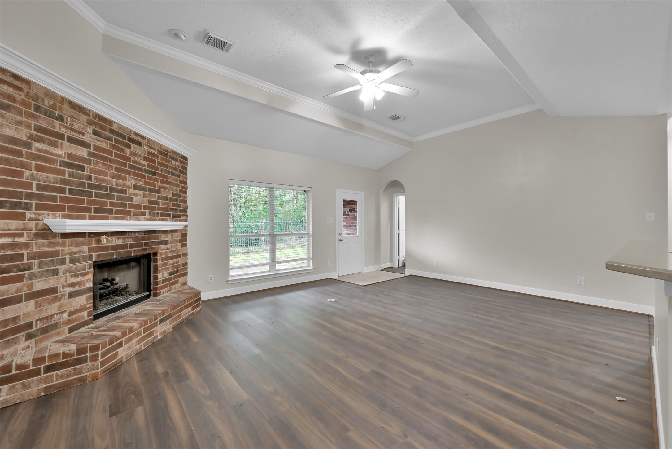 Living area, with gas Fireplace.