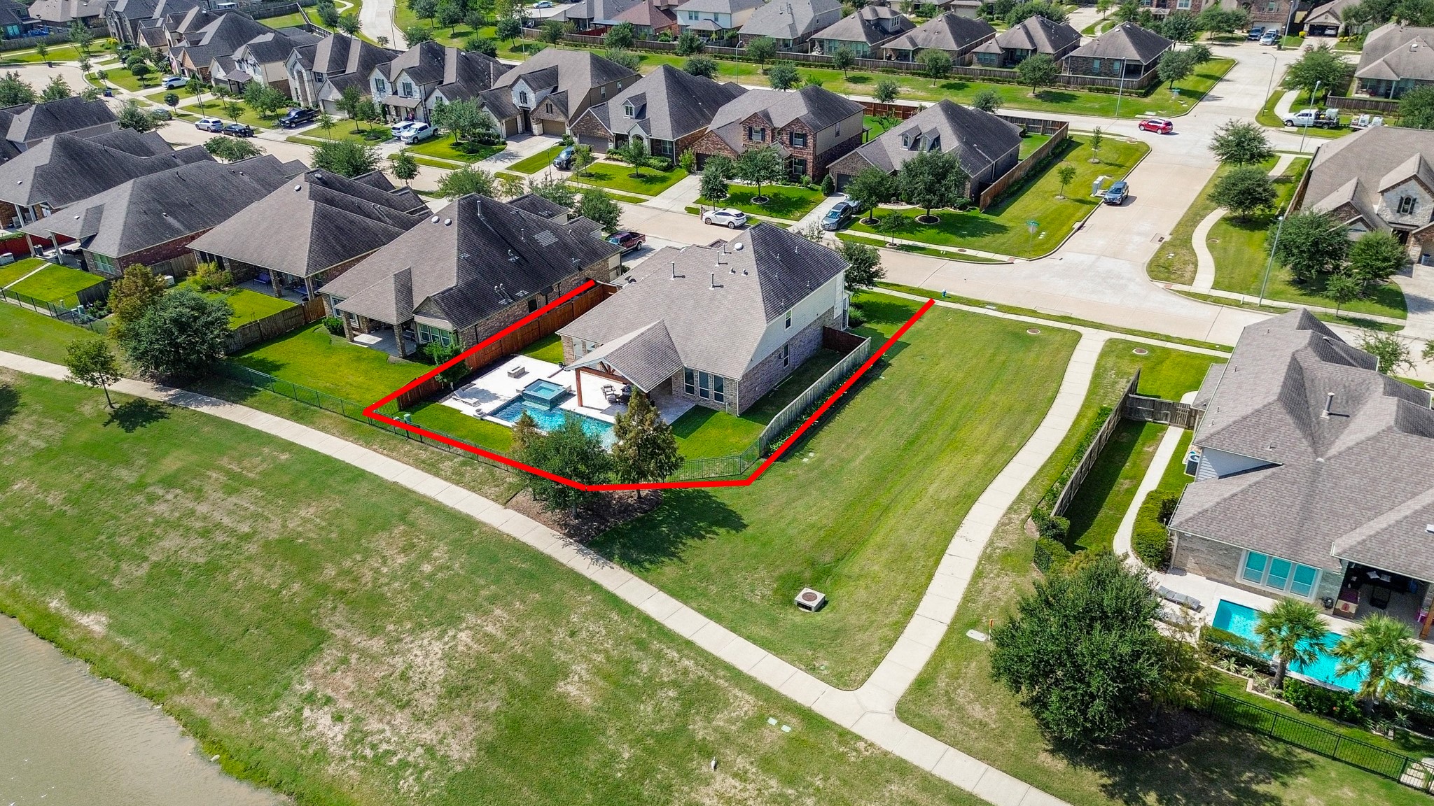 Aerial view of this beautiful home featuring stunning, expansive views!