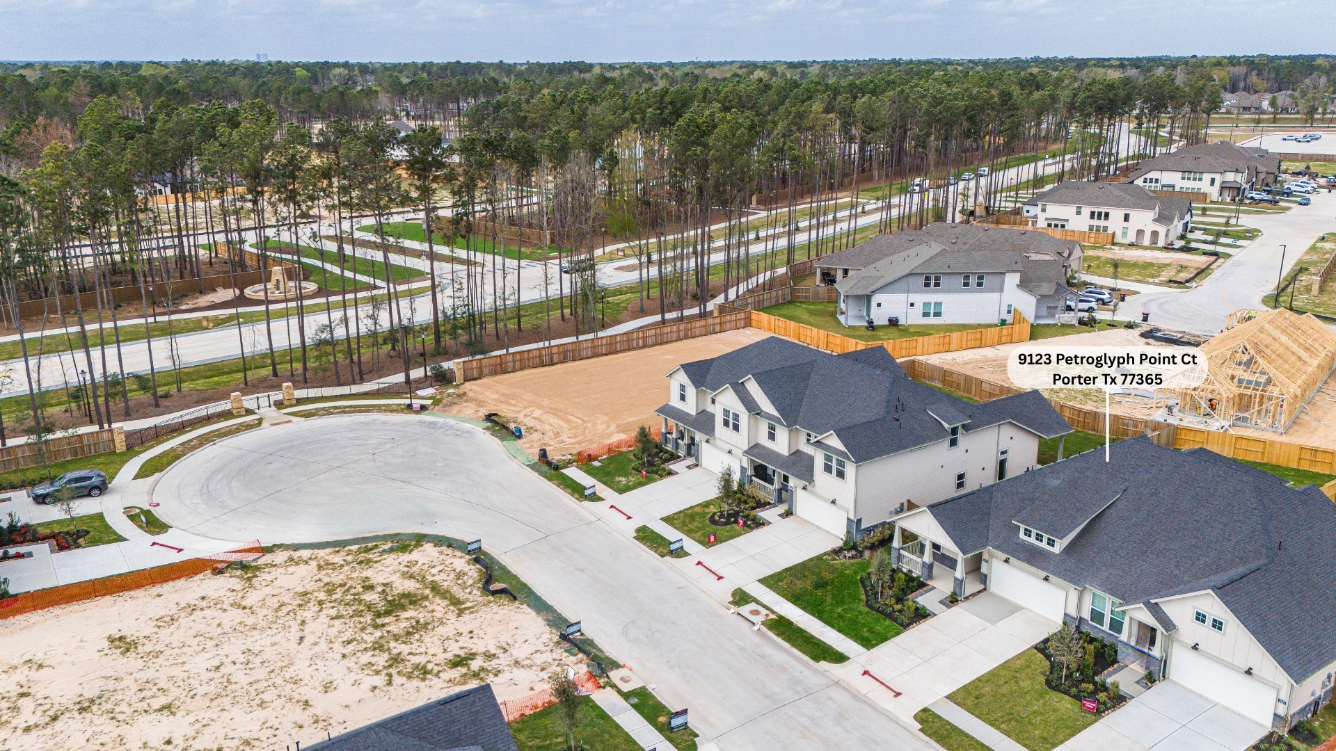 Amazing aerial shot of this gorgeous home - Beazer Homes - situated on a lot in the community of The Highlands!