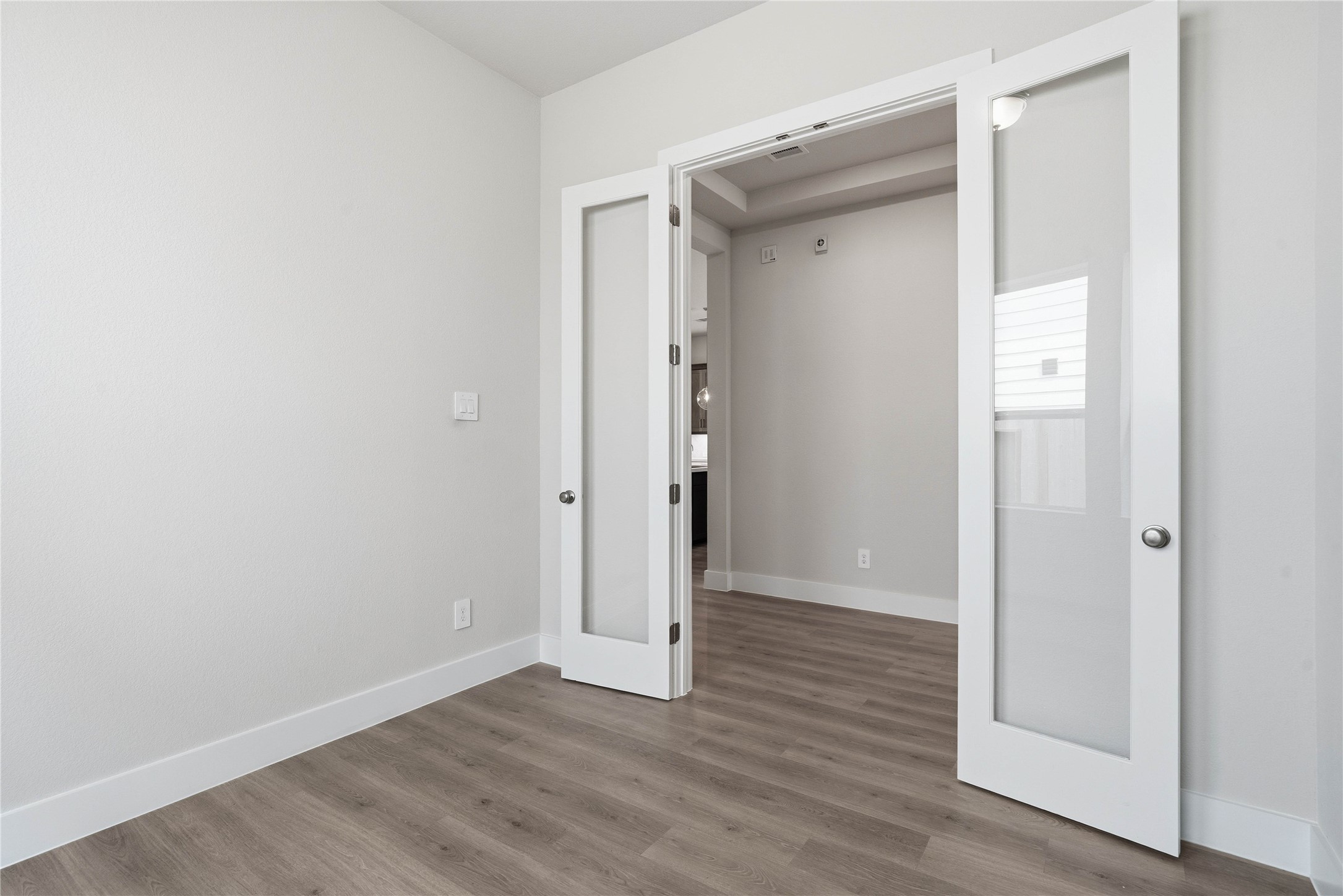 Pictured here are the French doors of the Study!