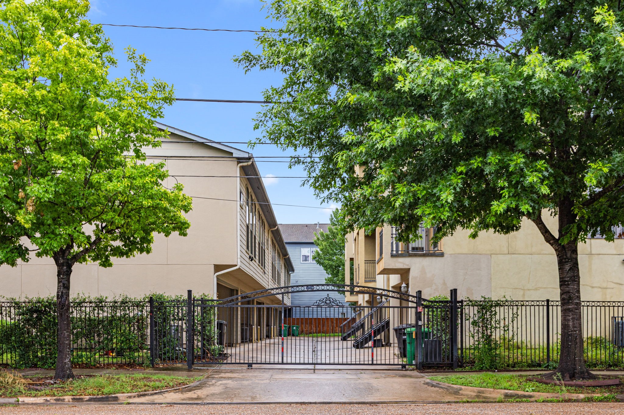 Gated driveway entrance