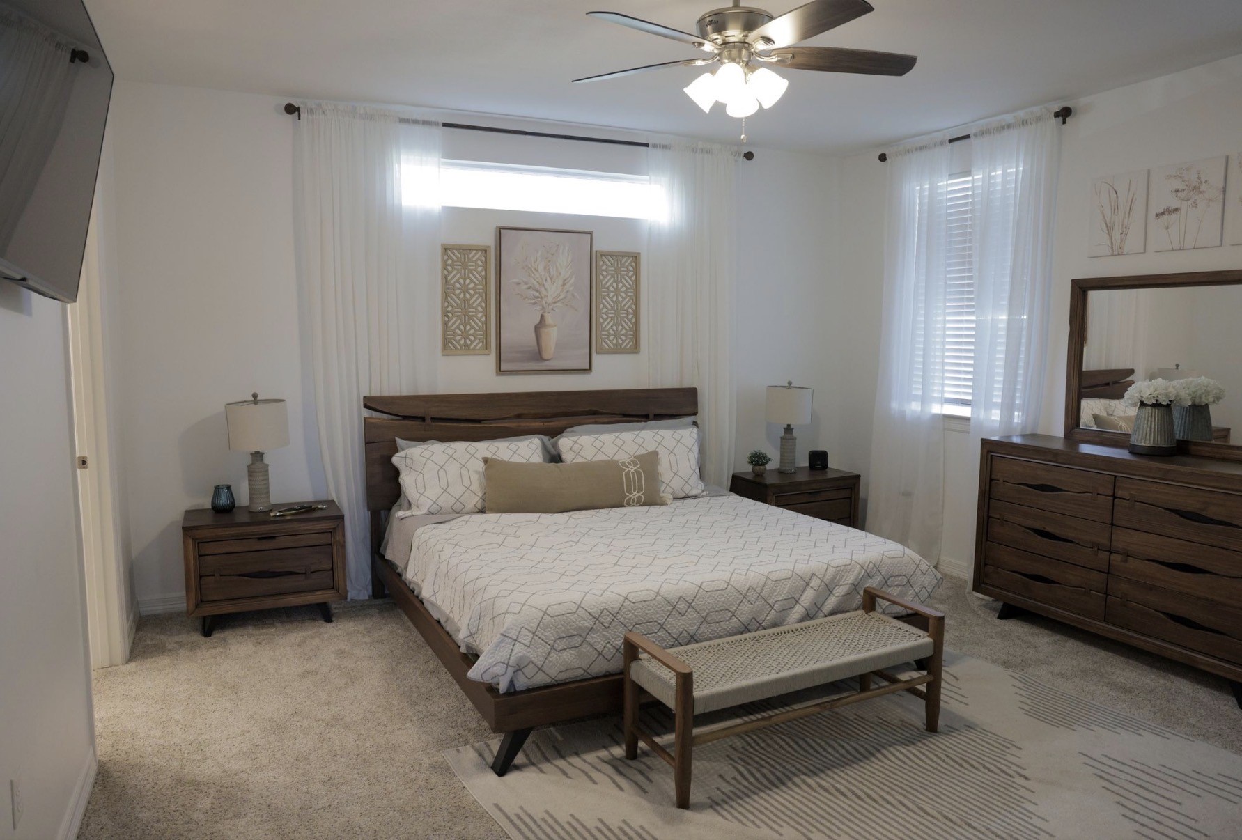 Large primary bedroom!
