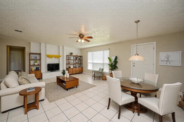 Virtually staged living