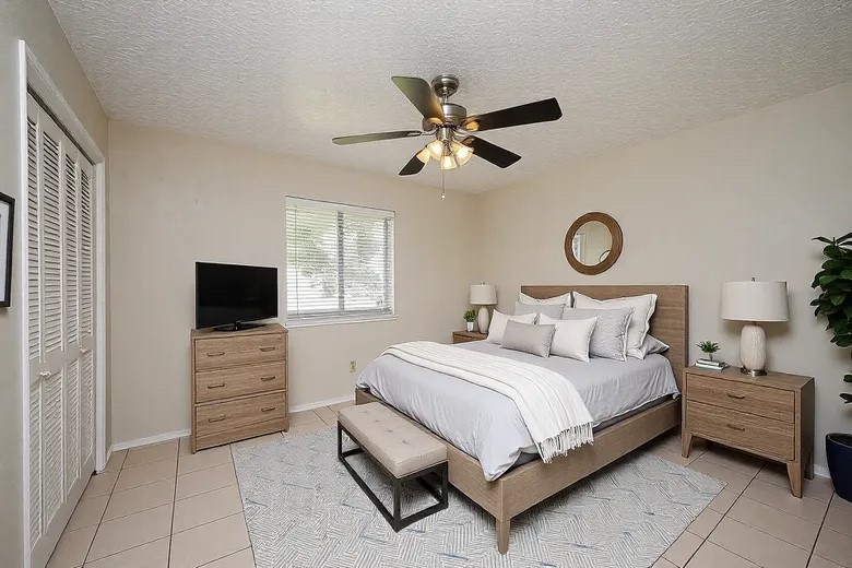 Virtually staged bedroom 2