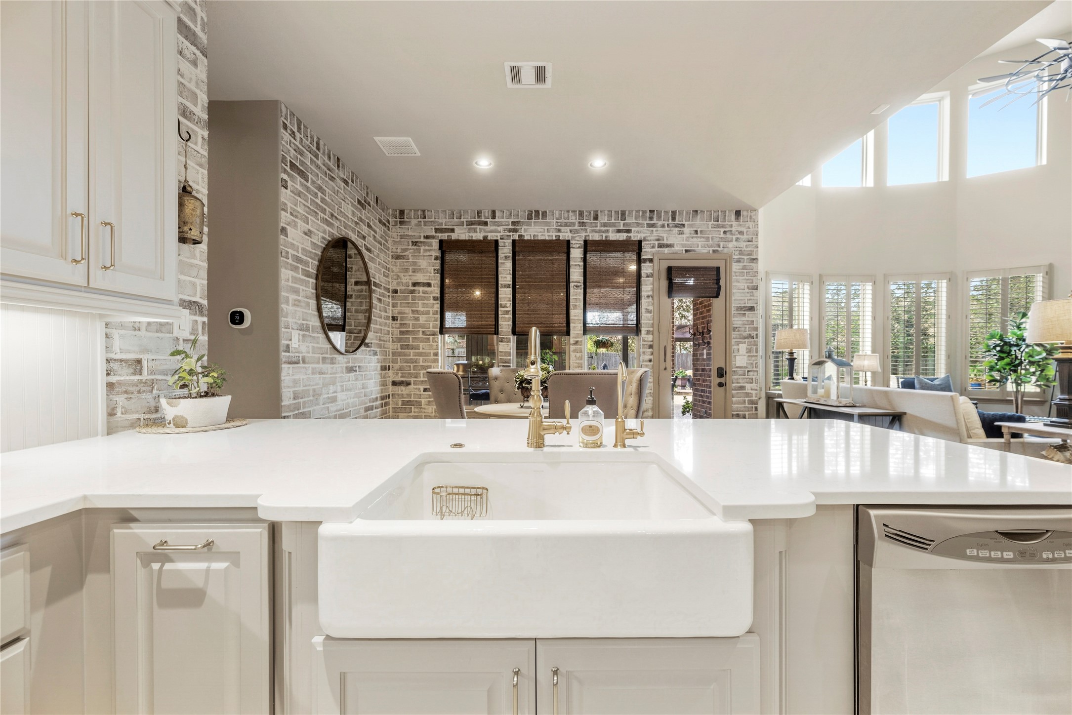 Open kitchen overlooking the breakfast area, creating a welcoming space for entertaining and everyday living.