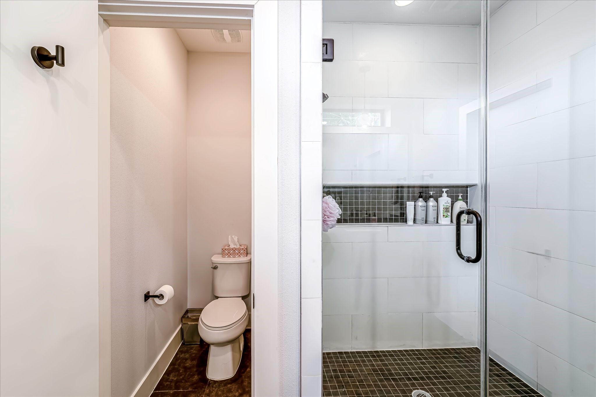 Beautifully designed bathroom offering comfort, style, and functionality.
