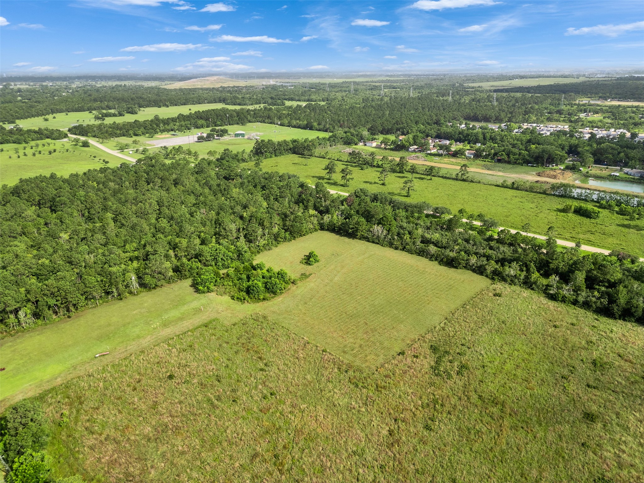 Peaceful acreage in the heart of Hitchcock.
