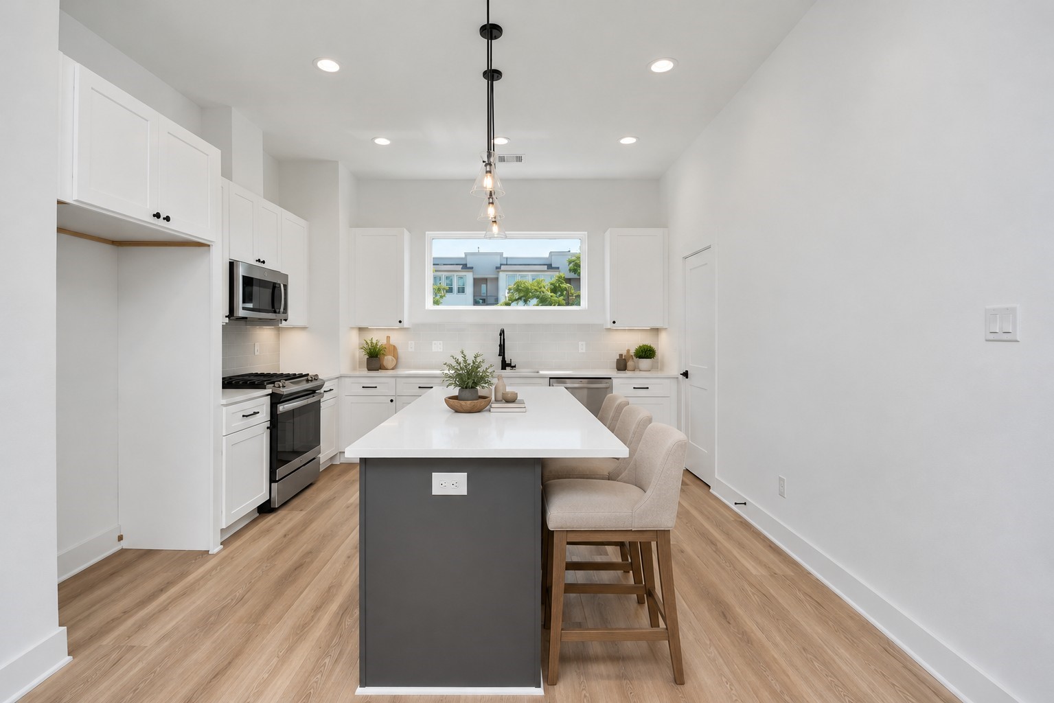 Virtually staged kitchen