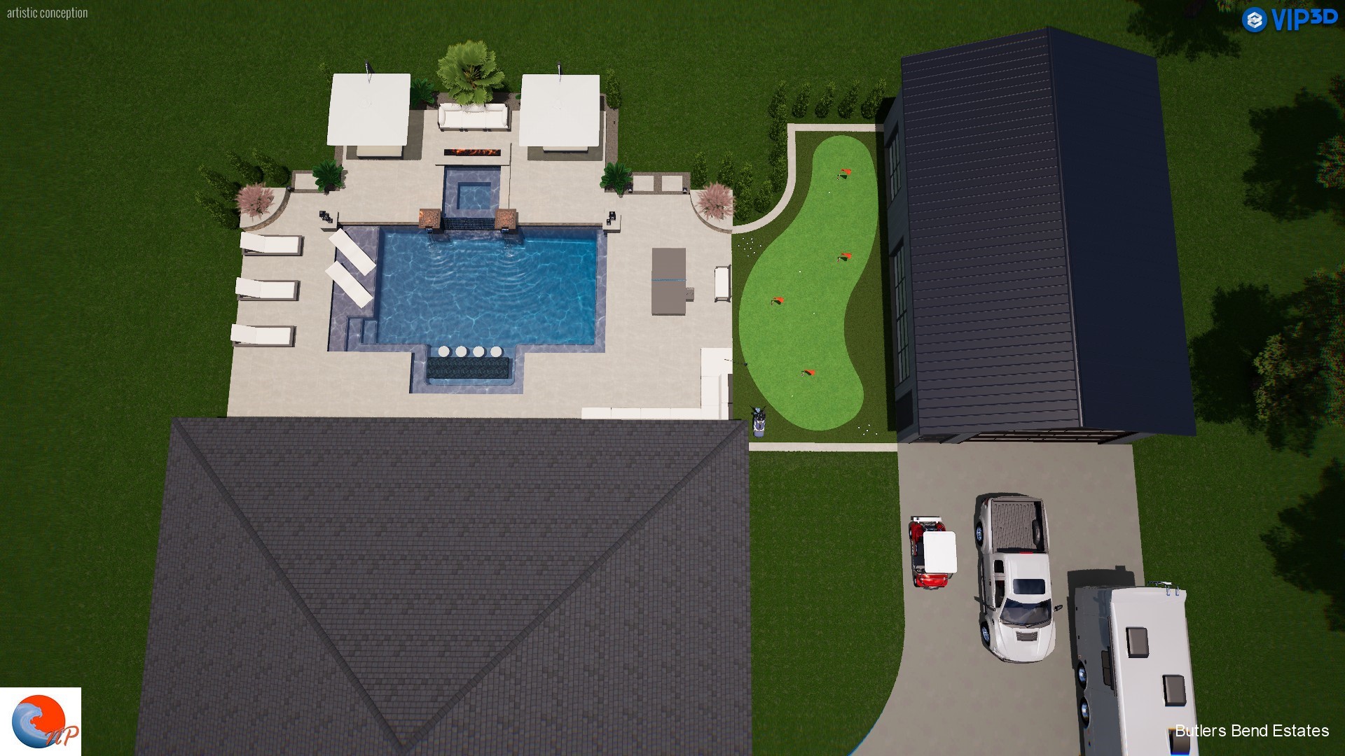 pool rendering, not actual photo
