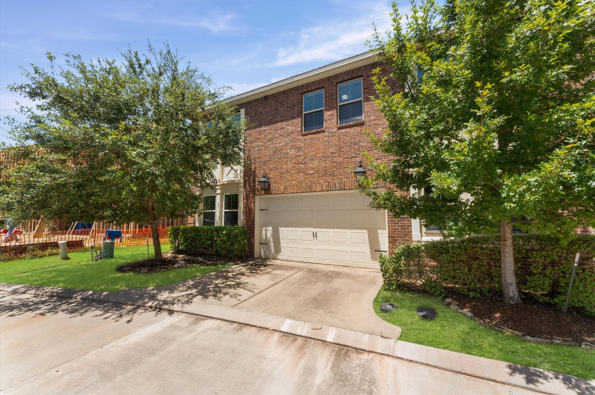 Gated garage entrance with secure access.