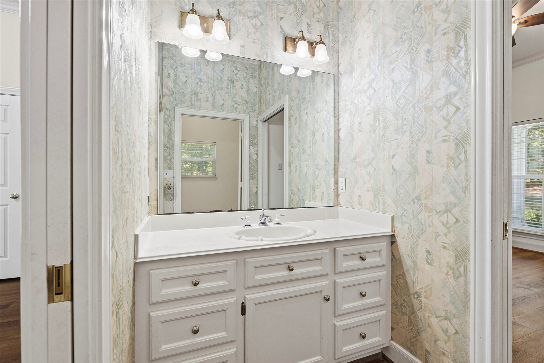The secondary bedrooms are connected by an adjoining bathroom.