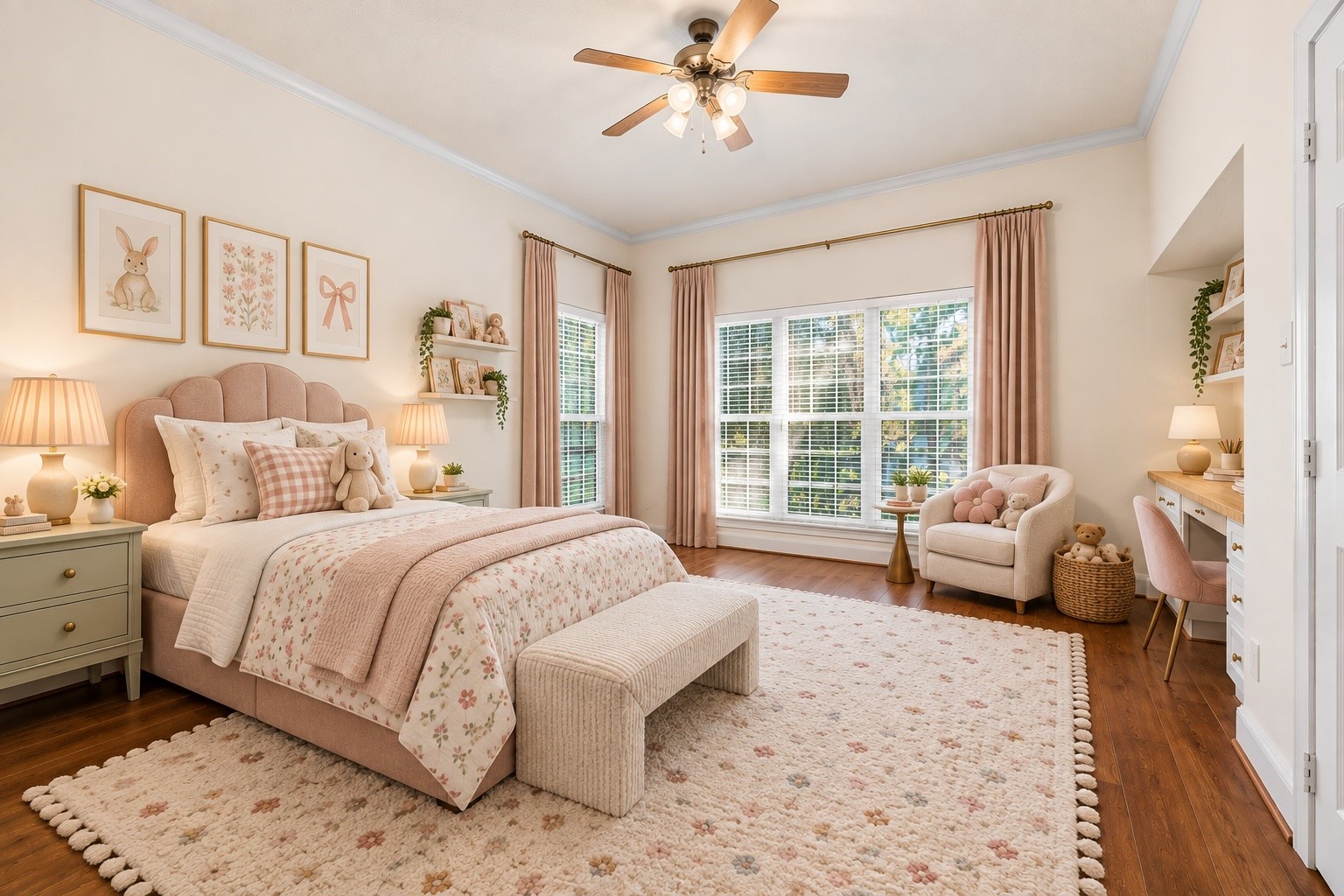 VIRTUALLY STAGED secondary bedroom