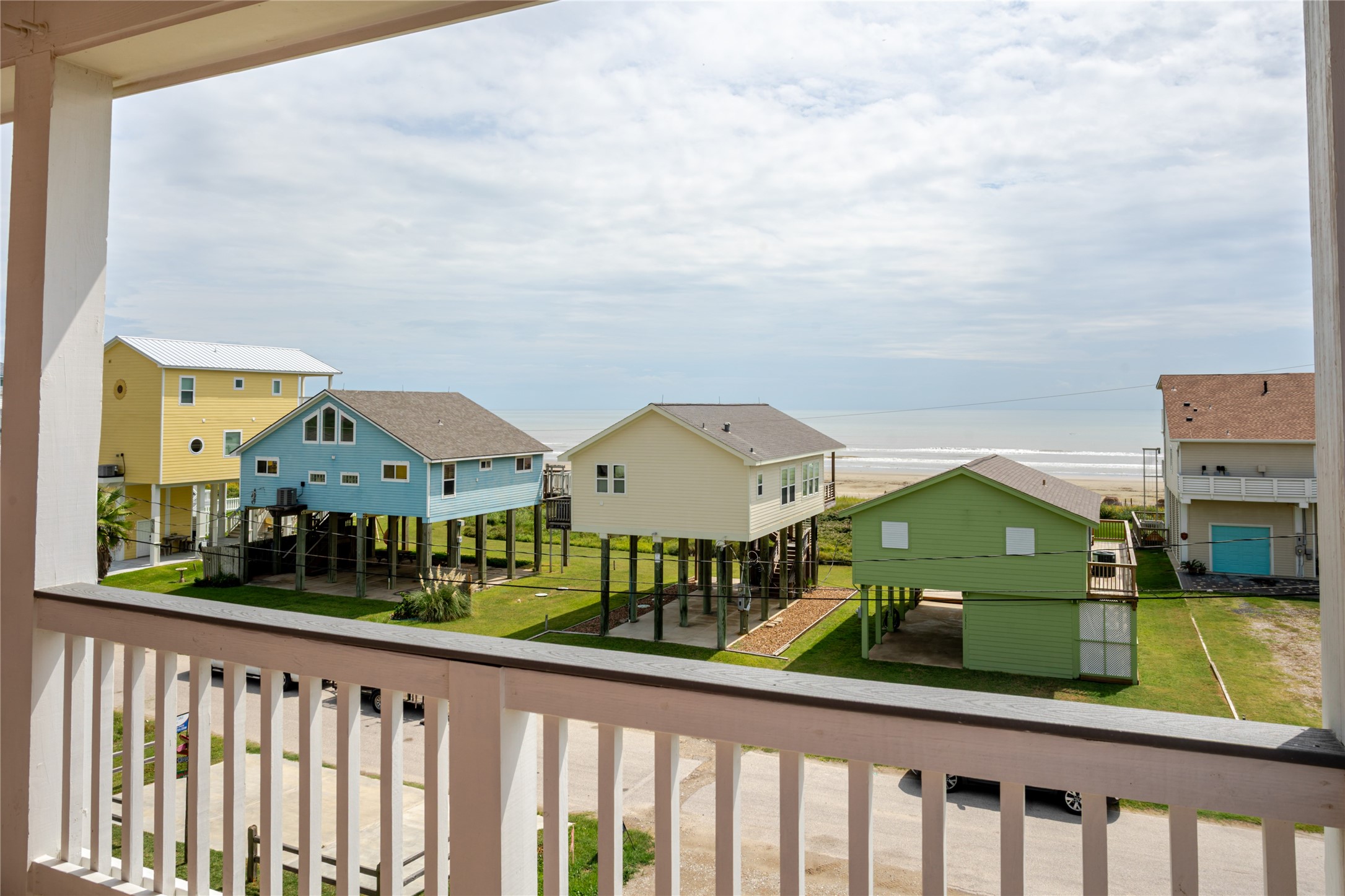 Views of the Gulf. Families love this location, near everything yet at the beach. Don't worry, be happ!