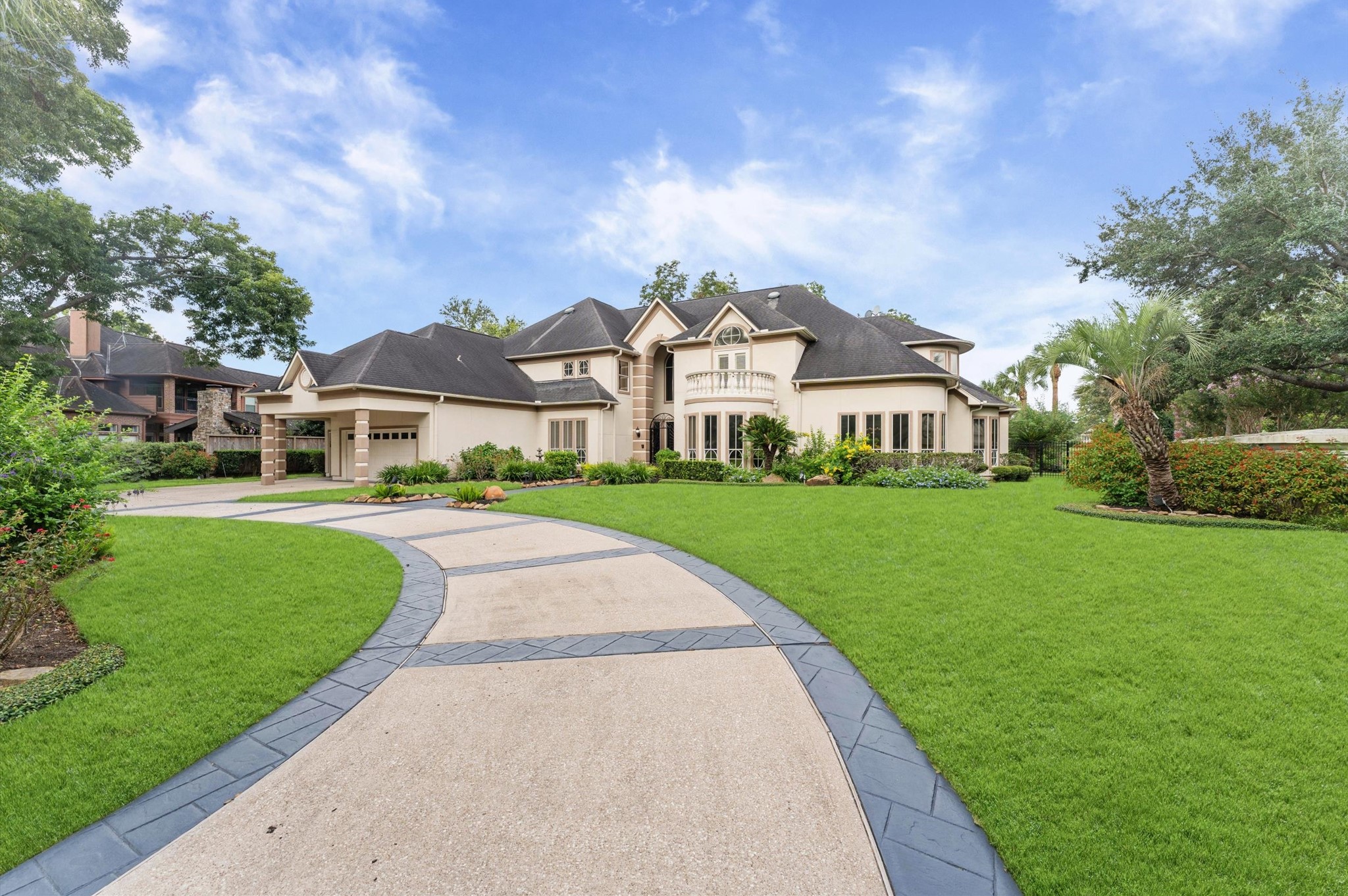 A custom driveway for a custom home.