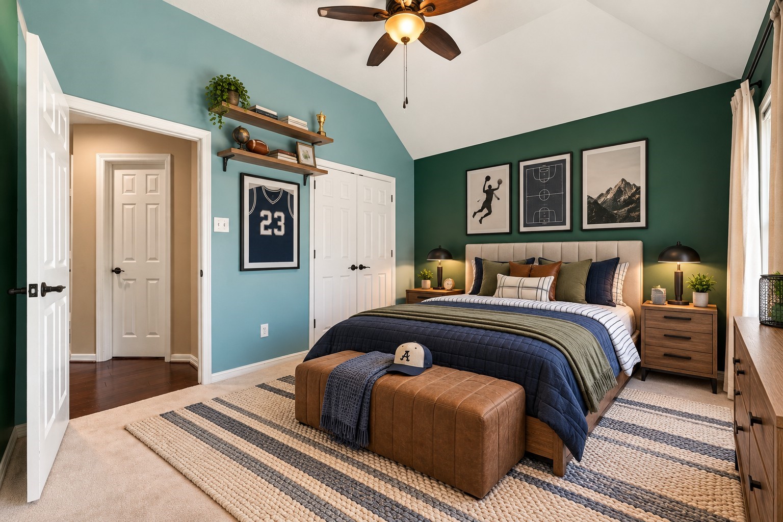 Upstairs, discover two additional bedrooms thoughtfully enhanced with virtual staging, offering versatility and style.