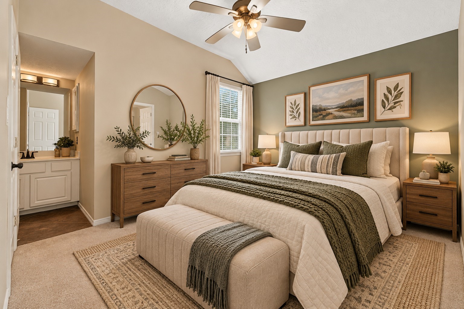 Experience luxury and convenience in this beautifully staged second-floor en-suite, offering seamless access to a private bath.