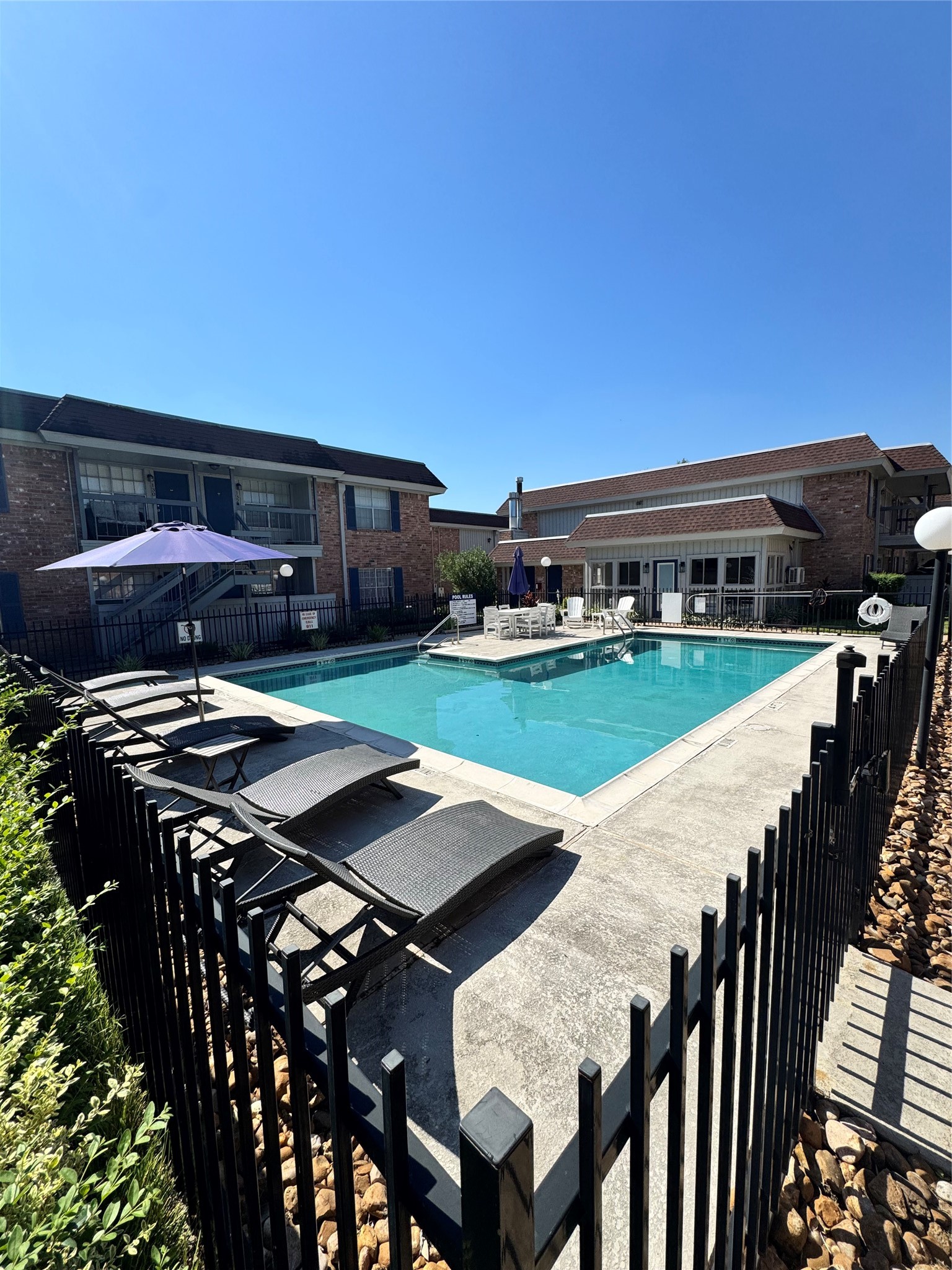 Pool area located near the unit.