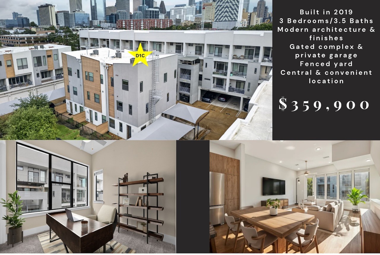 Welcome to Parc at Midtown #D1C! This 2019 T/H is urban living at its finest. Note: photos are virtually staged