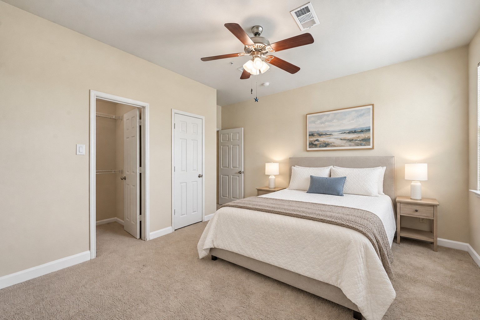 This secondary bedroom was virtually staged