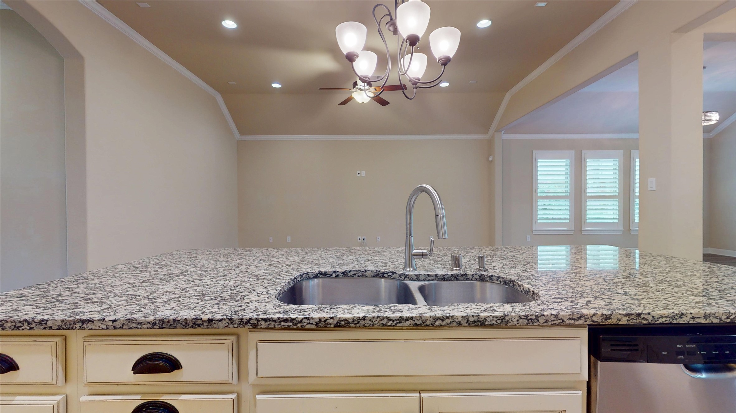 Large island with sink