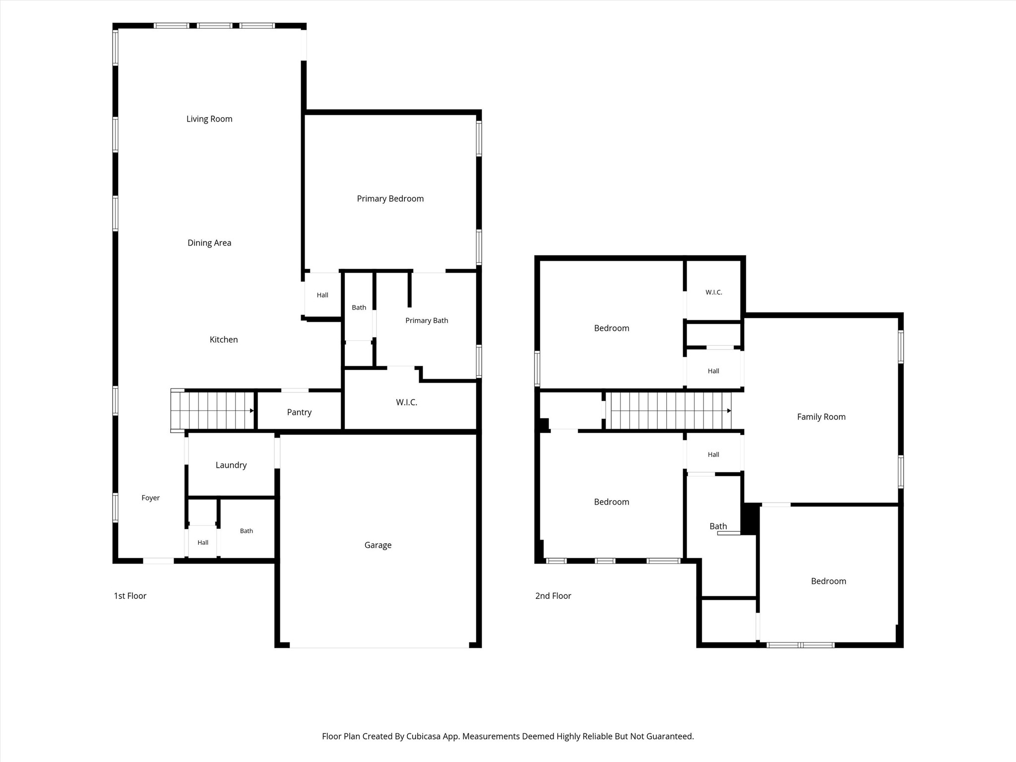 Floor one and two floor plans.