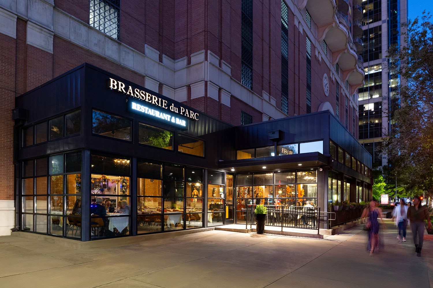 Just an elevator ride away, you'll have gourmet market and restaurant available.
