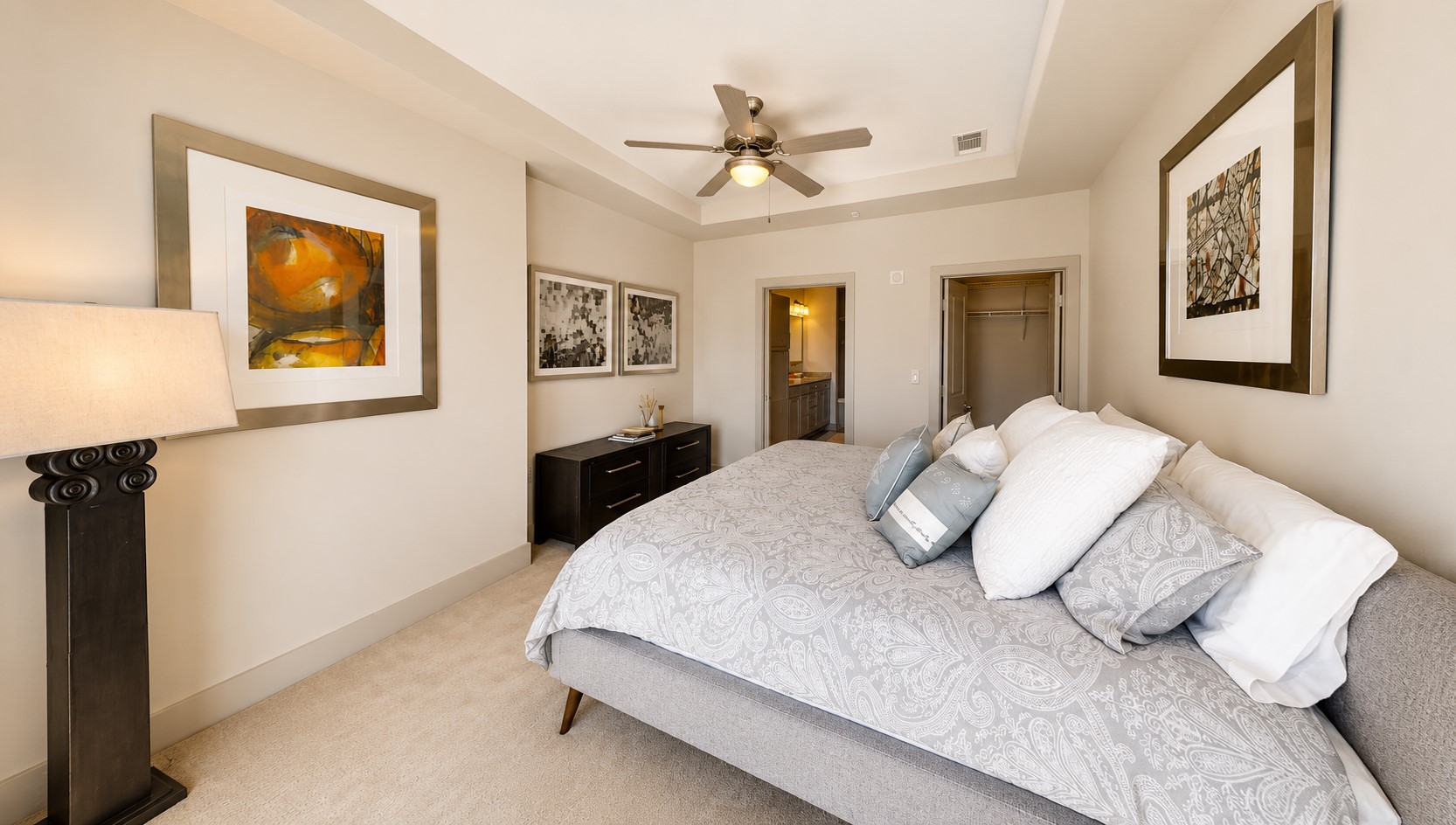 Theres plenty of room here to make the space your own, whether you prefer to keep things simple or add a reading chair and create your own little retreat.