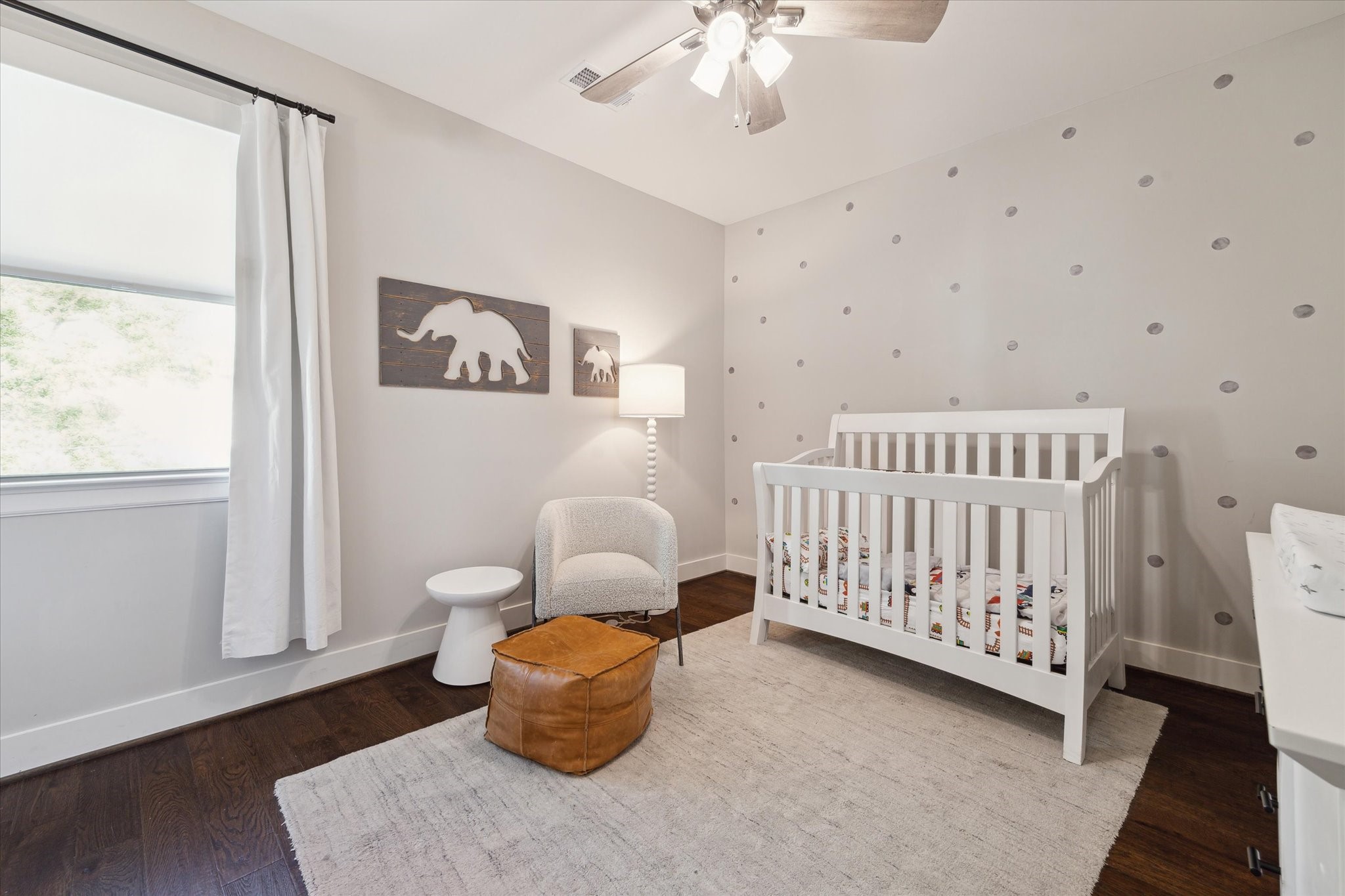 One of two upstairs secondary bedrooms.