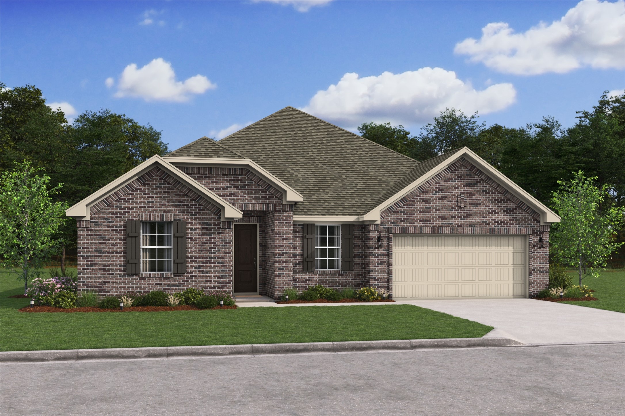 Charming Aegean home design with elevation RA built by K. Hovnanian Homes in beautiful Westland Ranch. (*Artist rendering used for illustration purposes only.)