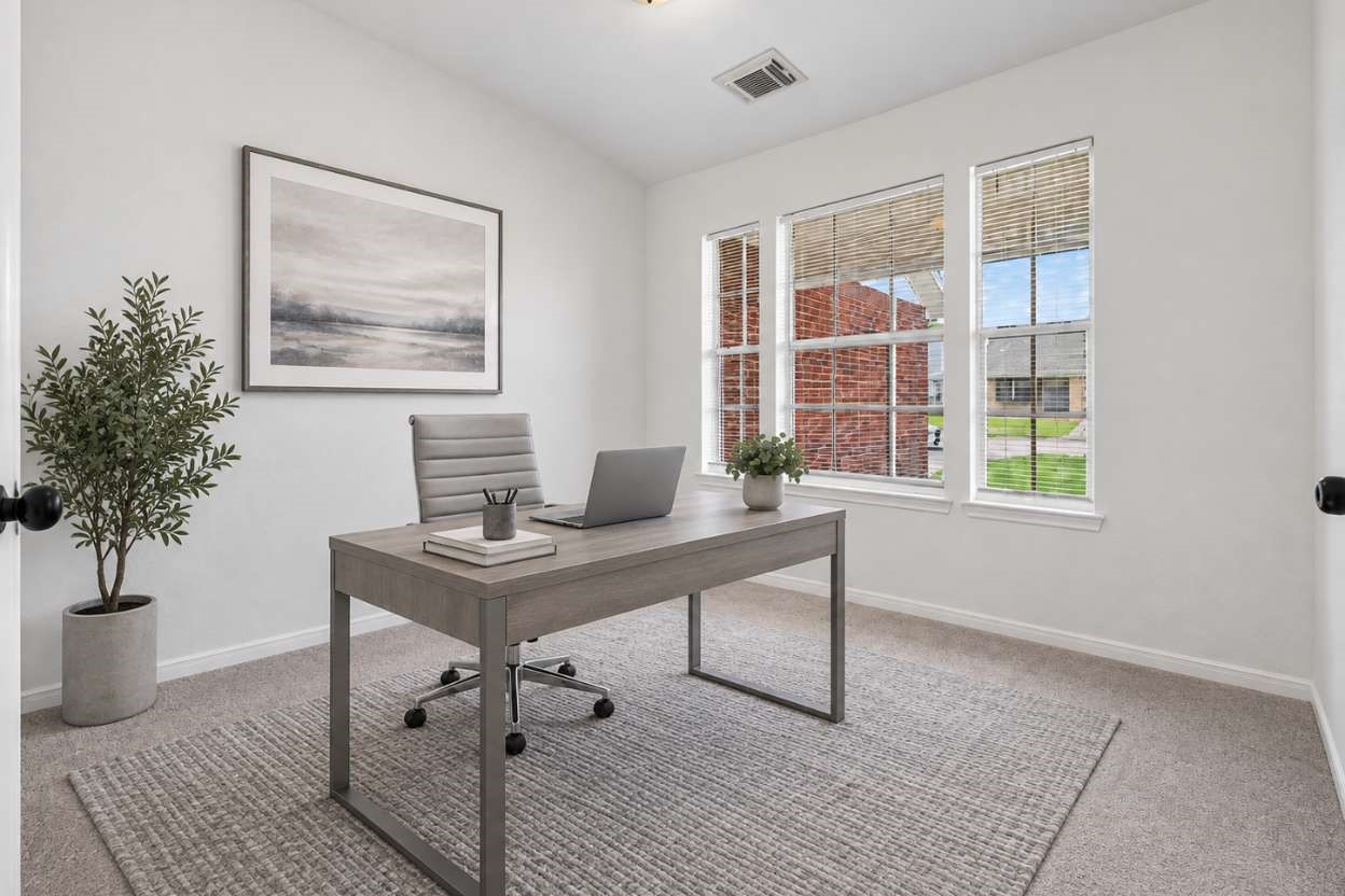 1st floor study. This image has been virtually staged for visual purposes.