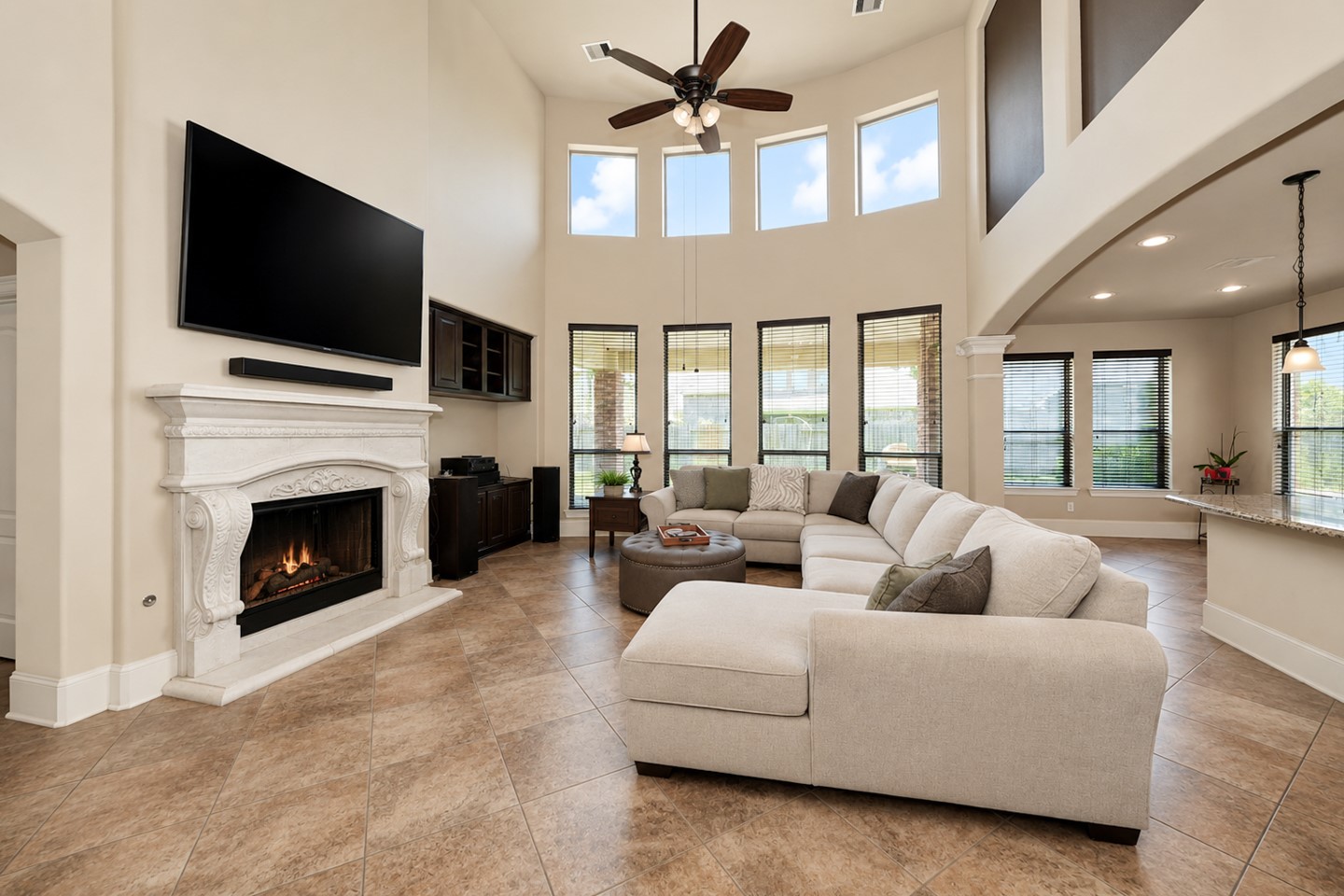 Living area with great open concept with plenty of natural light.