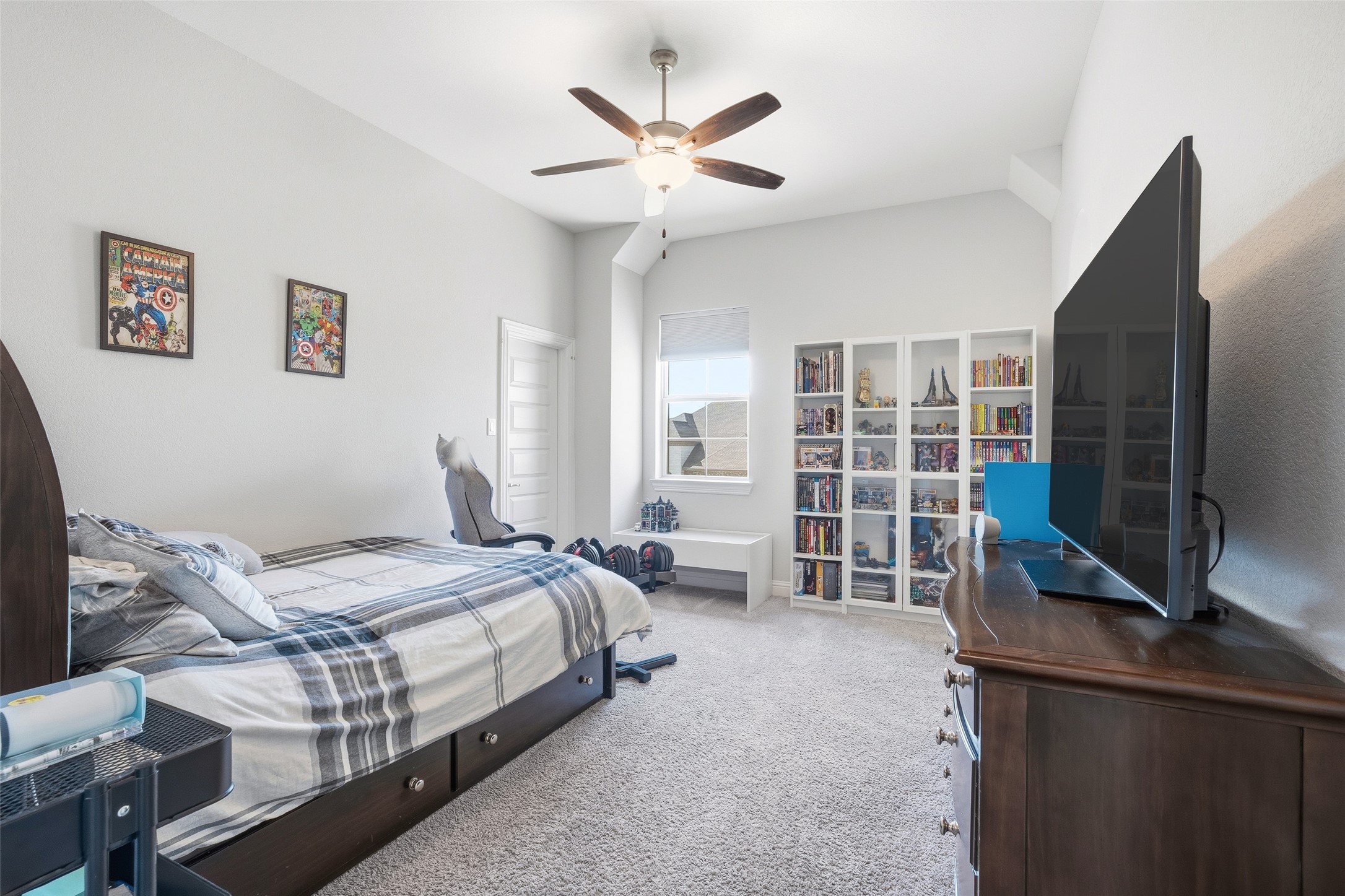 Bedroom 4 on second floor with separate sink and walk-in closet.  Jack and Jill style combo tub shower.