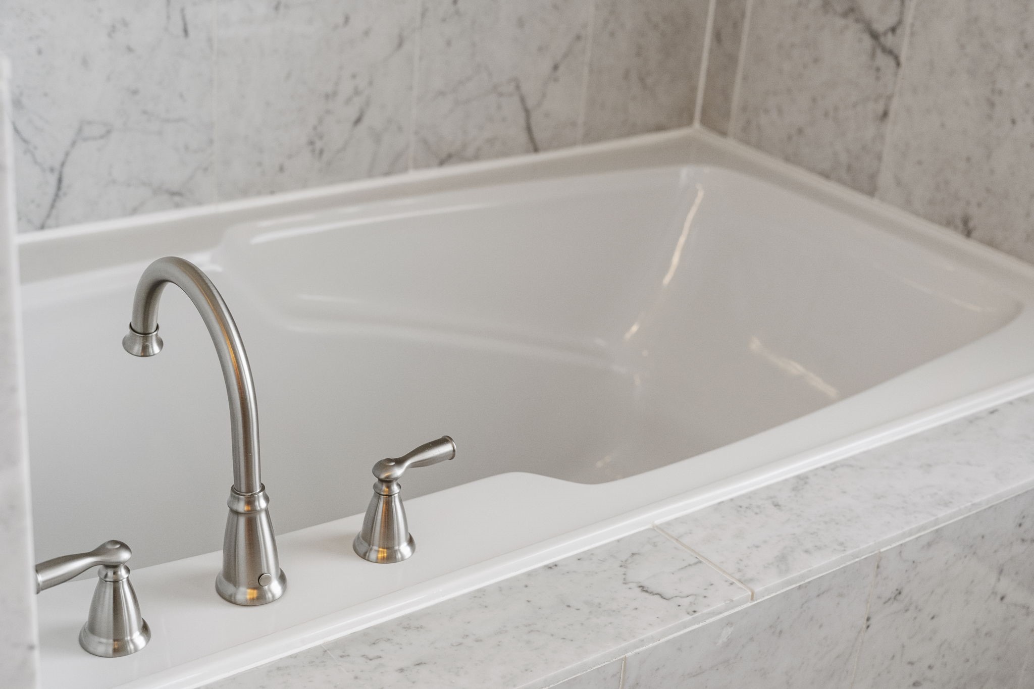 Relax in the deep soaking tub.