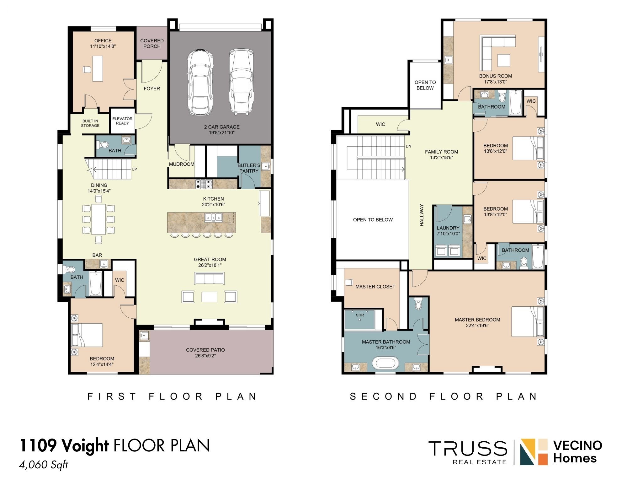 The Saturn Floorplan is designed for today's must haves in Woodland Heights from first floor office, including a first floor mother in law with private ensuite and media room on the second floor with this 4 bedroom 4.5 bath residence.