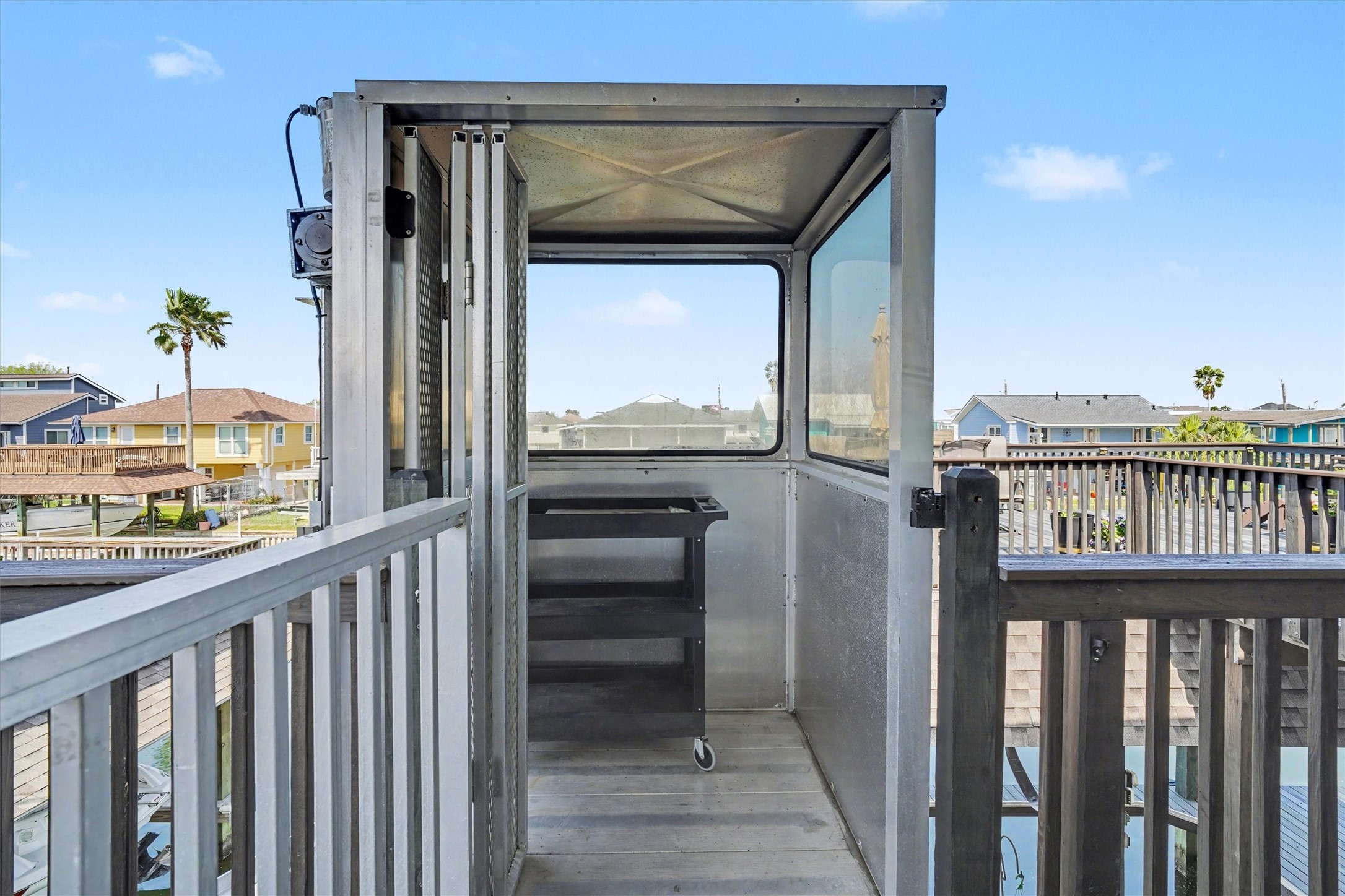 Enclosed cargo lift adds everyday ease and convenience, making trips upstairs effortless. Whether carrying groceries on a rainy day or hauling supplies, this thoughtful feature keeps life simple and dry
