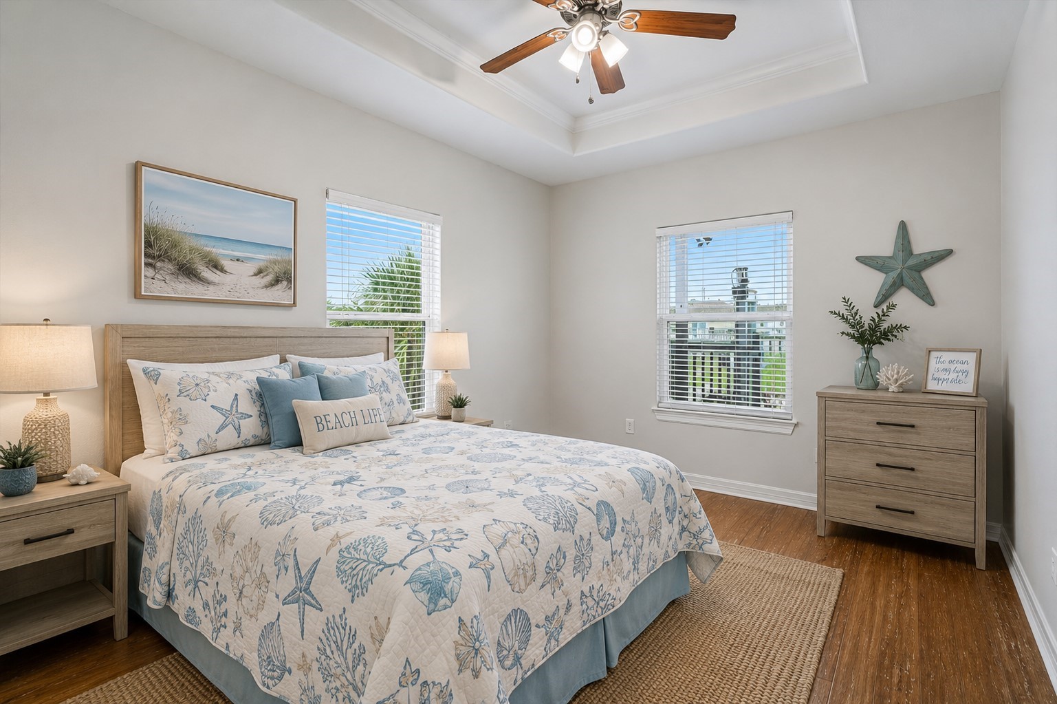 Guest bedroom virutally staged