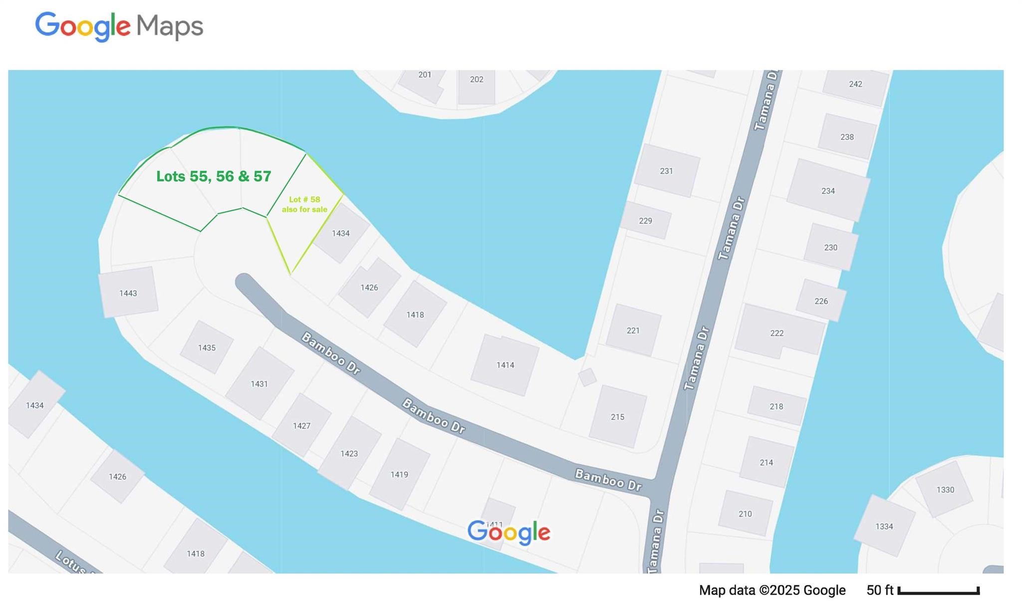 Three lots to be sold together - #58 also available for sale by same owner