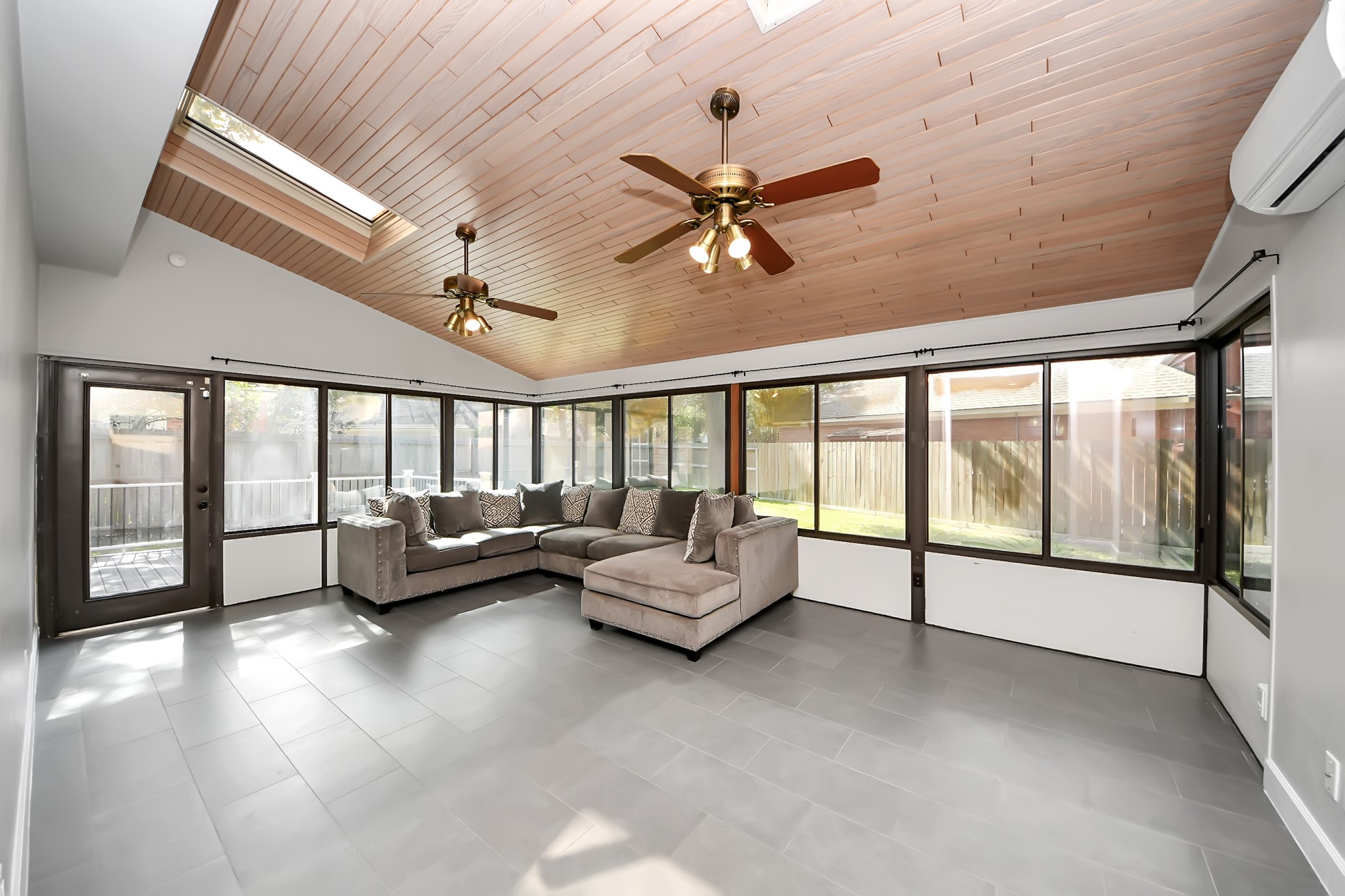 Tons of natural light and easy access to the backyard.