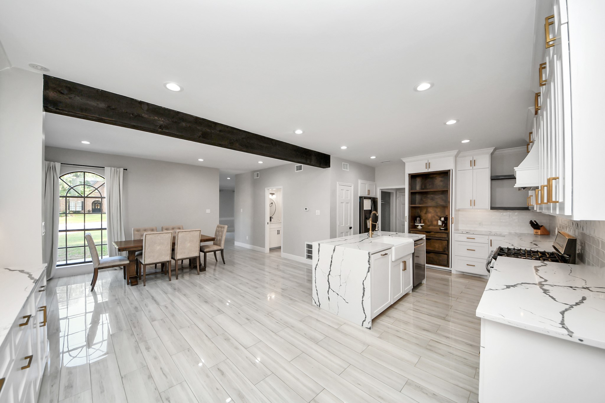 Spacious open-concept kitchen and dining area perfect for entertaining and family gatherings.