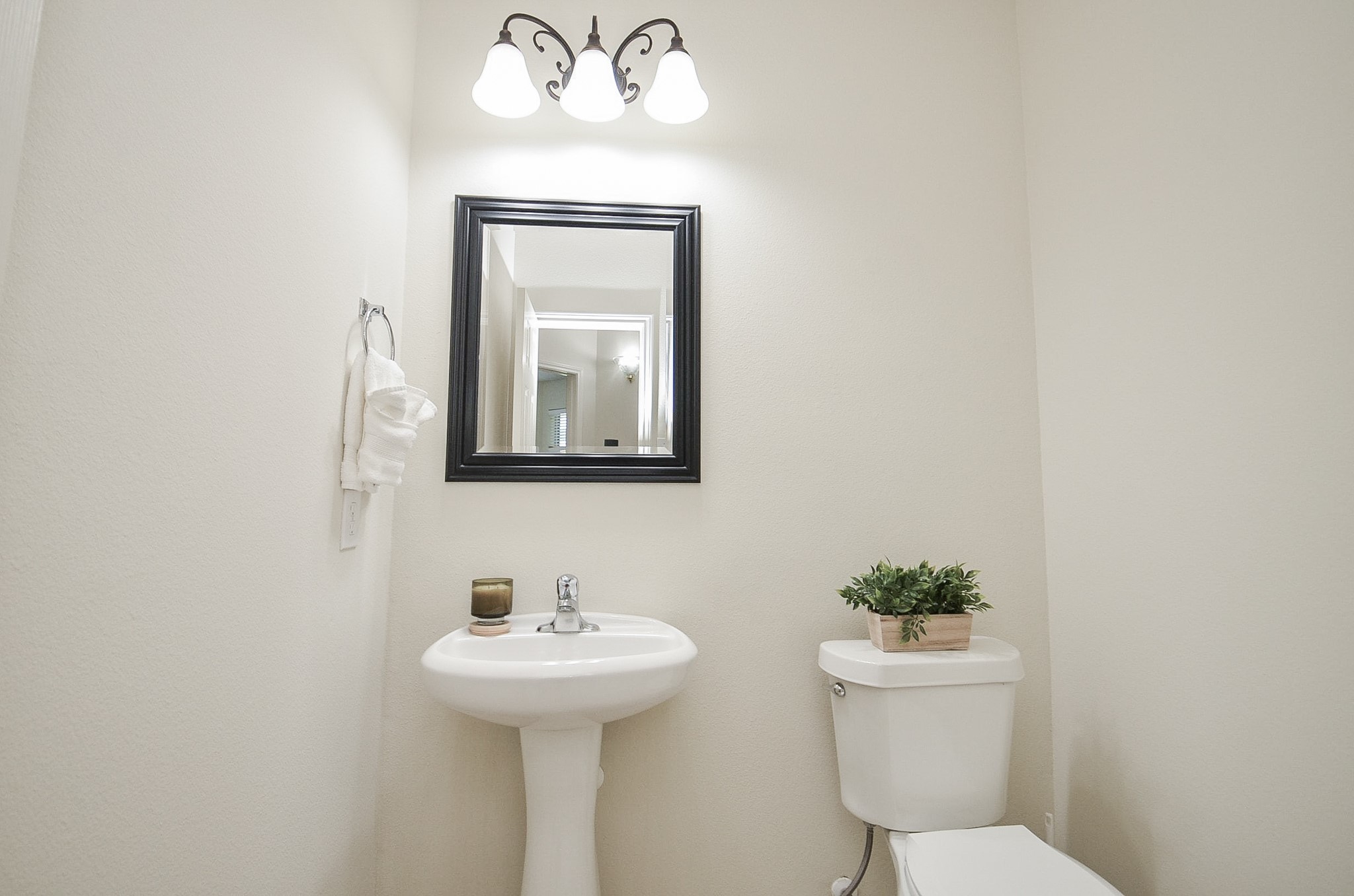 Bright and versatile space with a convenient nearby powder room.