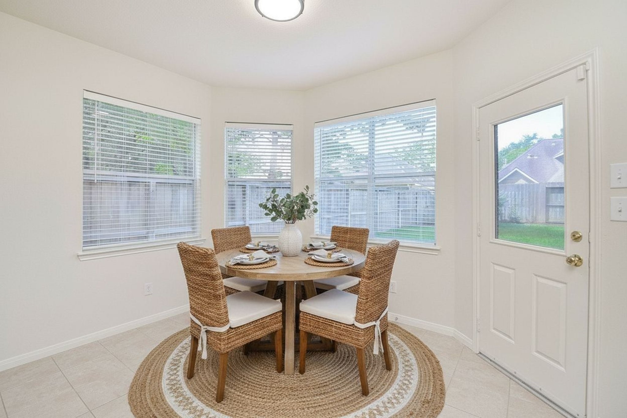 Start your day in a cozy, inviting breakfast nook enhanced with virtual staging.