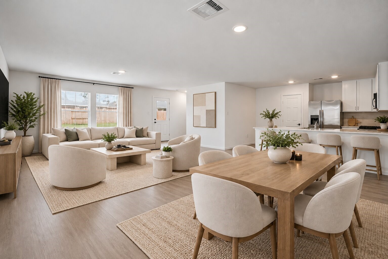 **Virtually Staged** Everyday living feels effortless with an open layout that keeps the kitchen, dining, and living areas connected while still offering plenty of room to spread out.