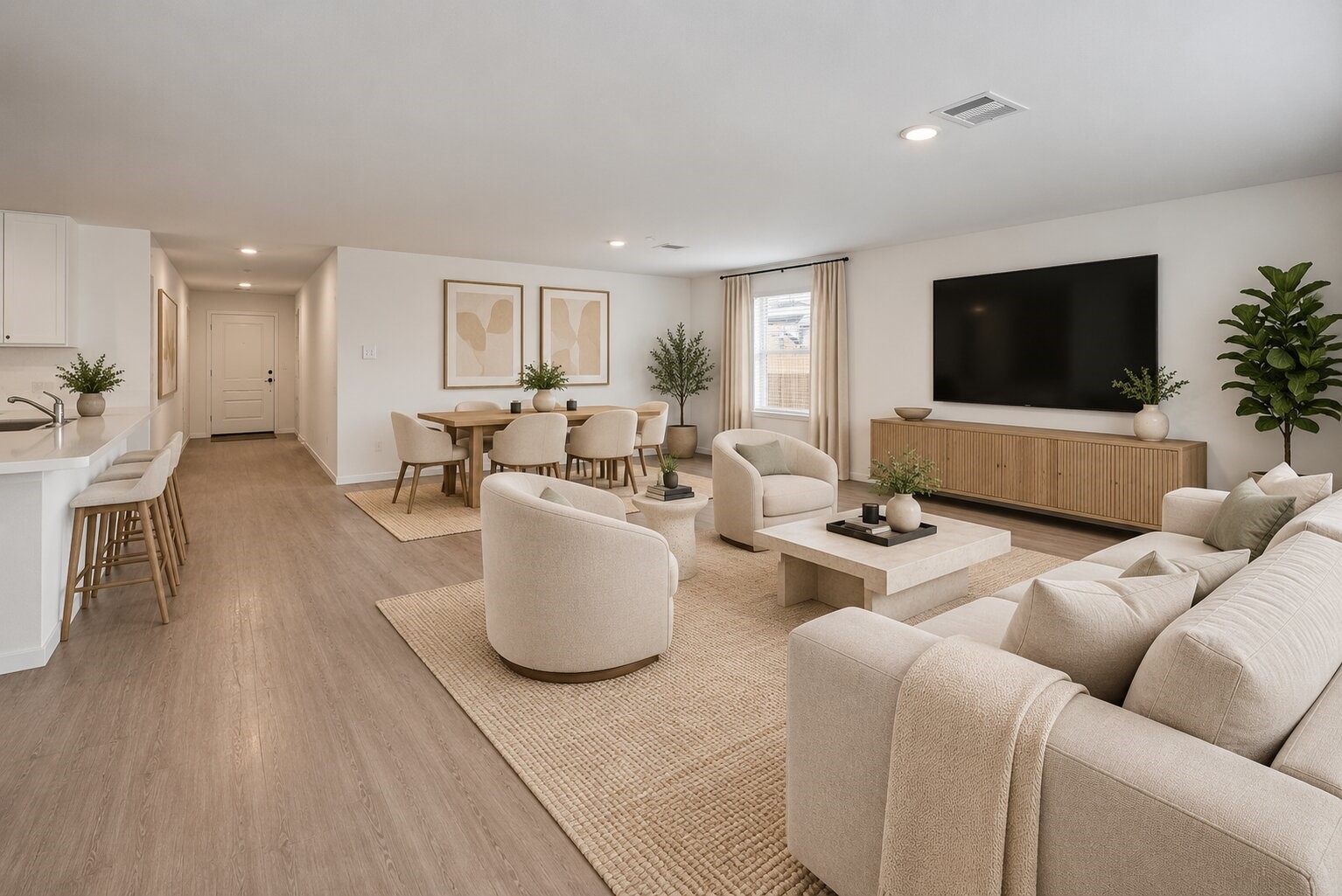 **Virtually Staged** Spacious, versatile, and easy to envision as home. This open-concept layout offers plenty of possibilities for comfortable living, dining, and entertaining.