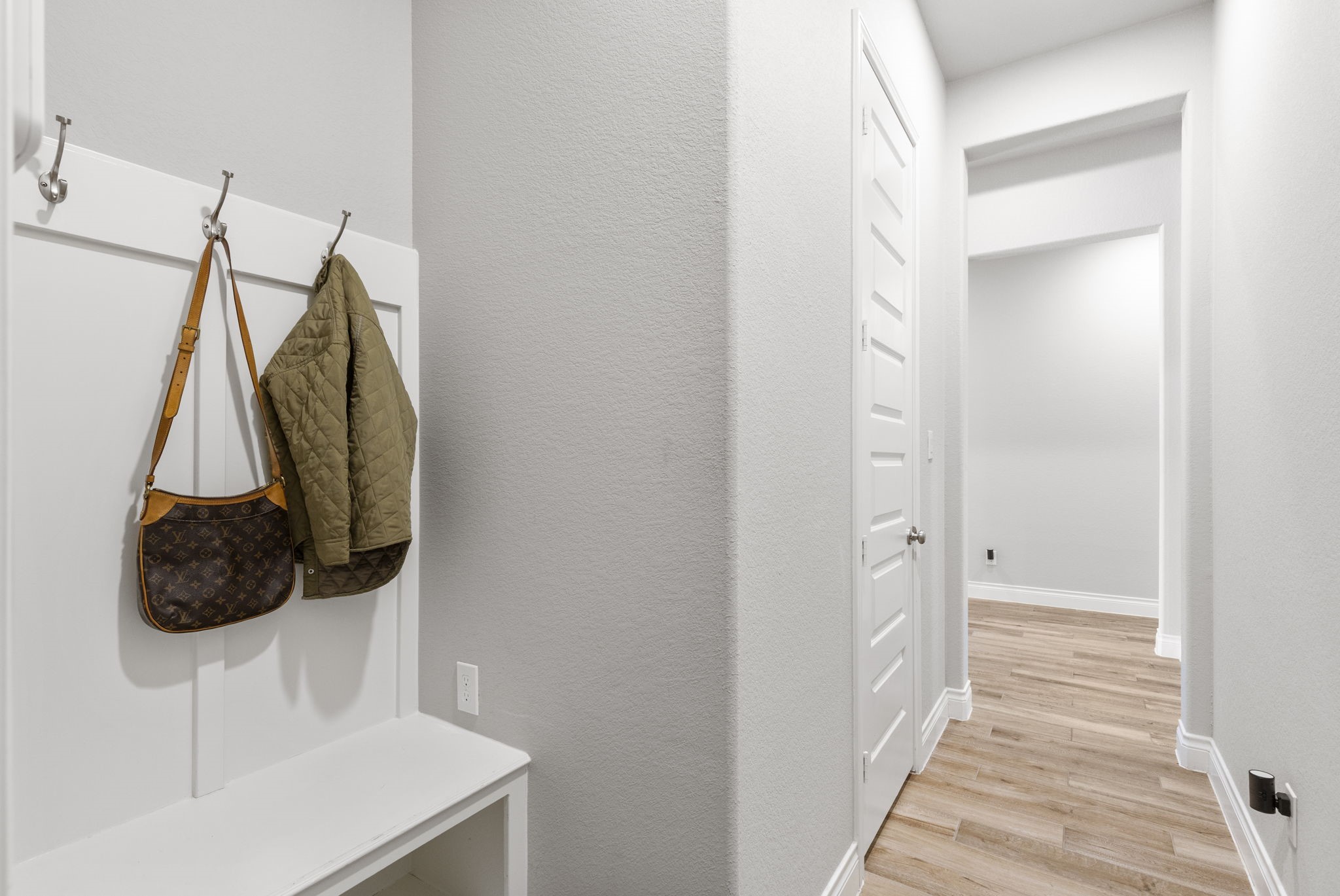Mudroom just inside garage door