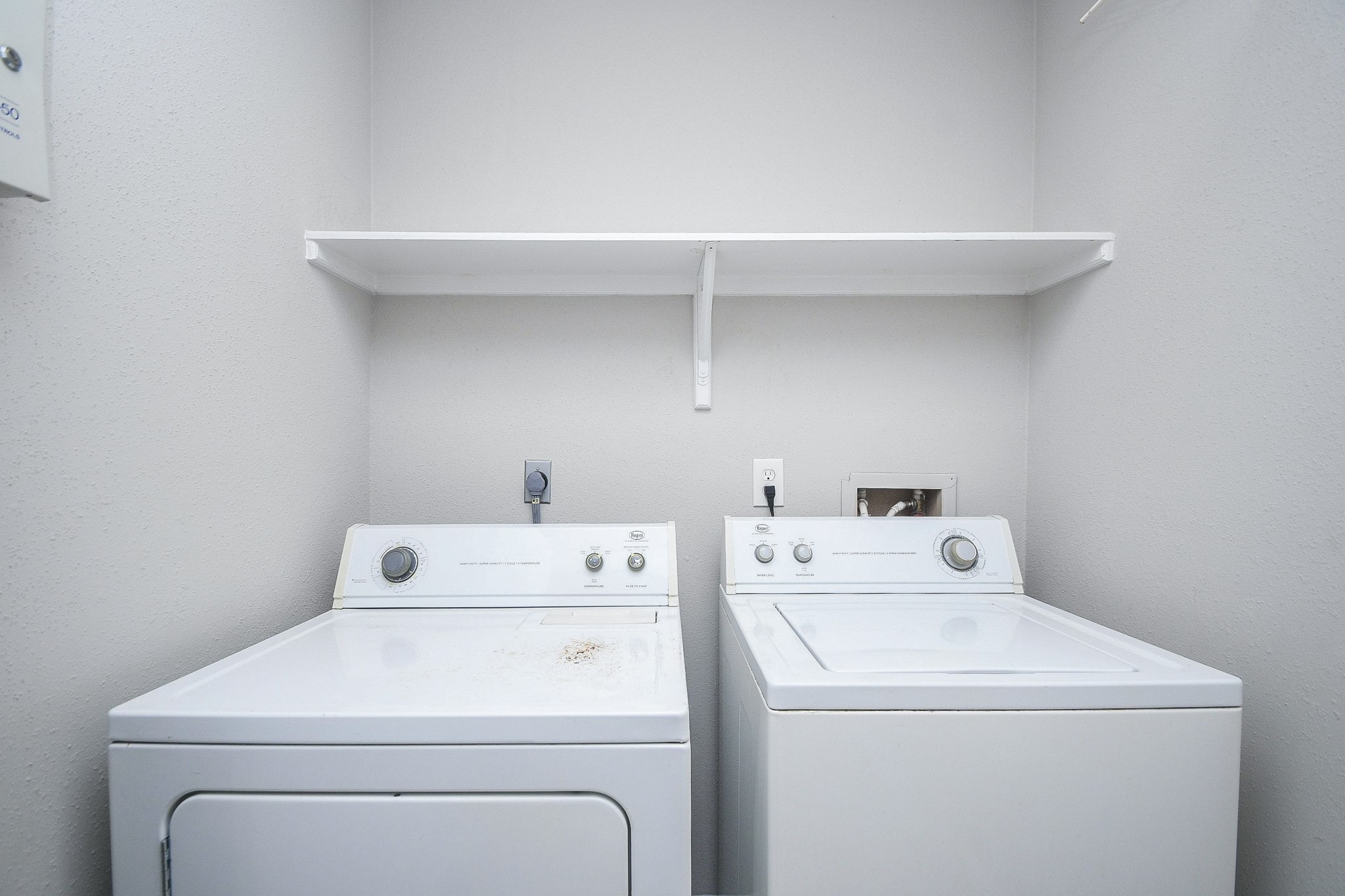 Laundry room is located in the home