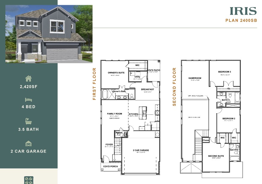 Builder plan and specifications. Finishes subject to change.