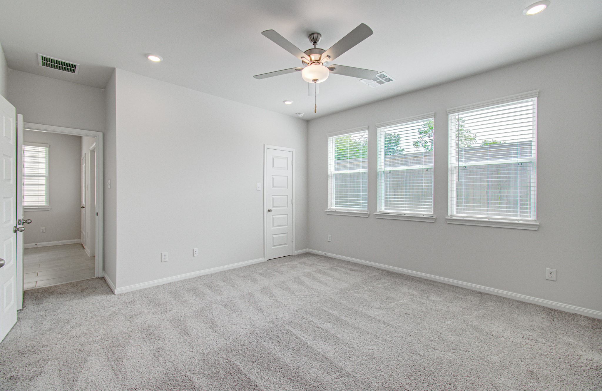 Primary bedroom view 2.
Please Note this is a different home/floorplan in the community.
