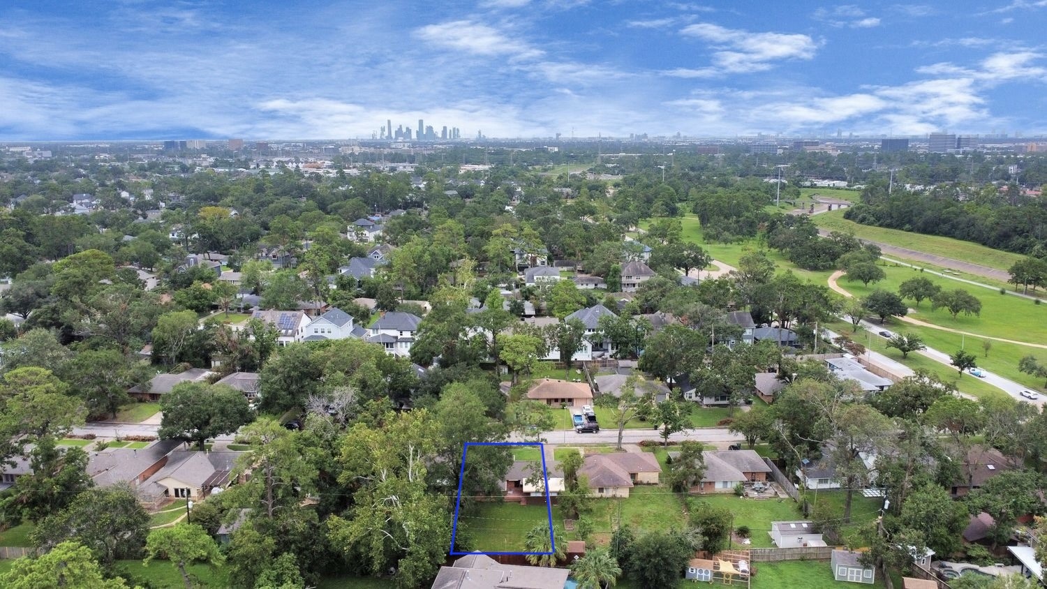 South facing of downtown Houston